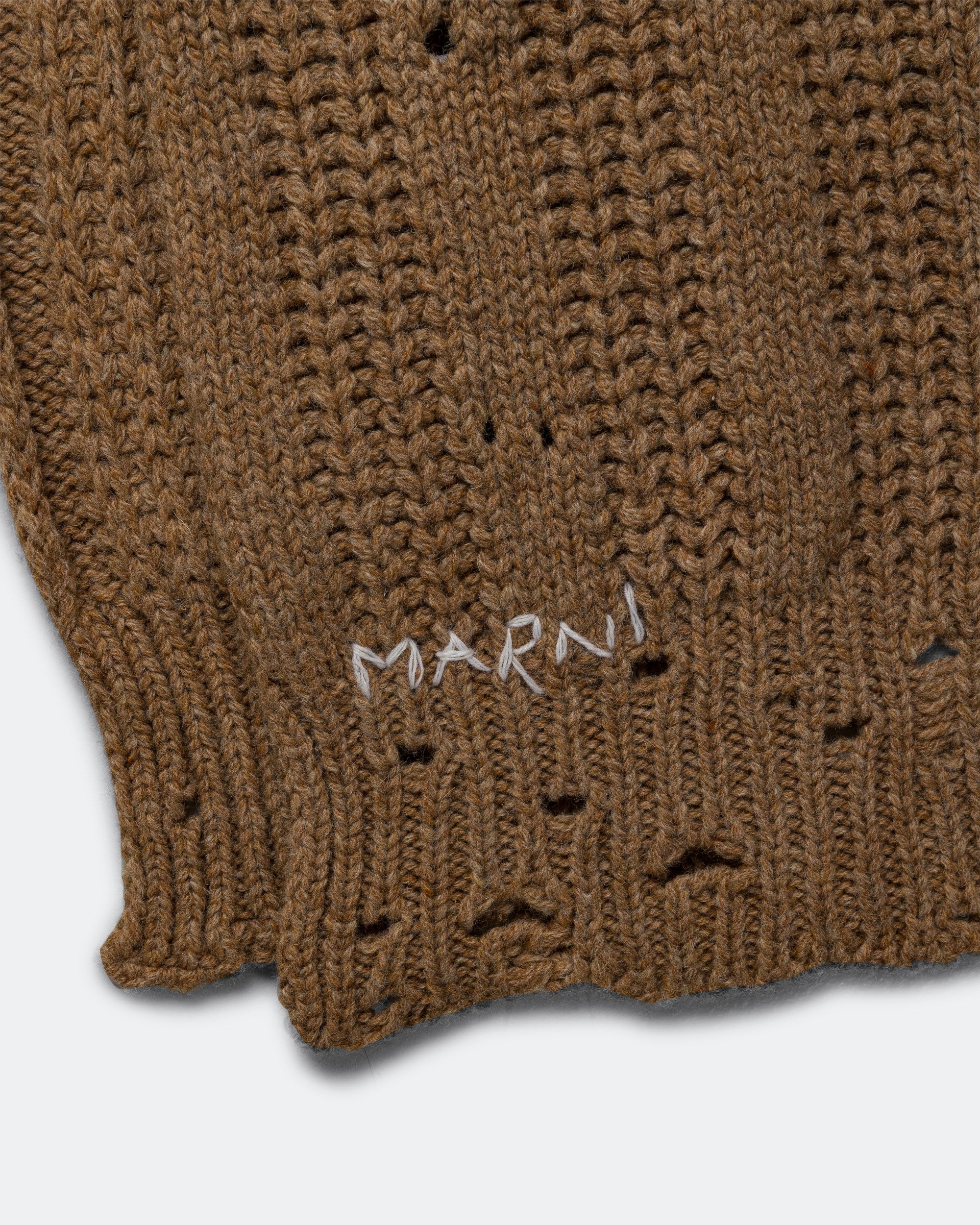 Broken Fisherman Wool Scarf - Hazelnut - Image 4