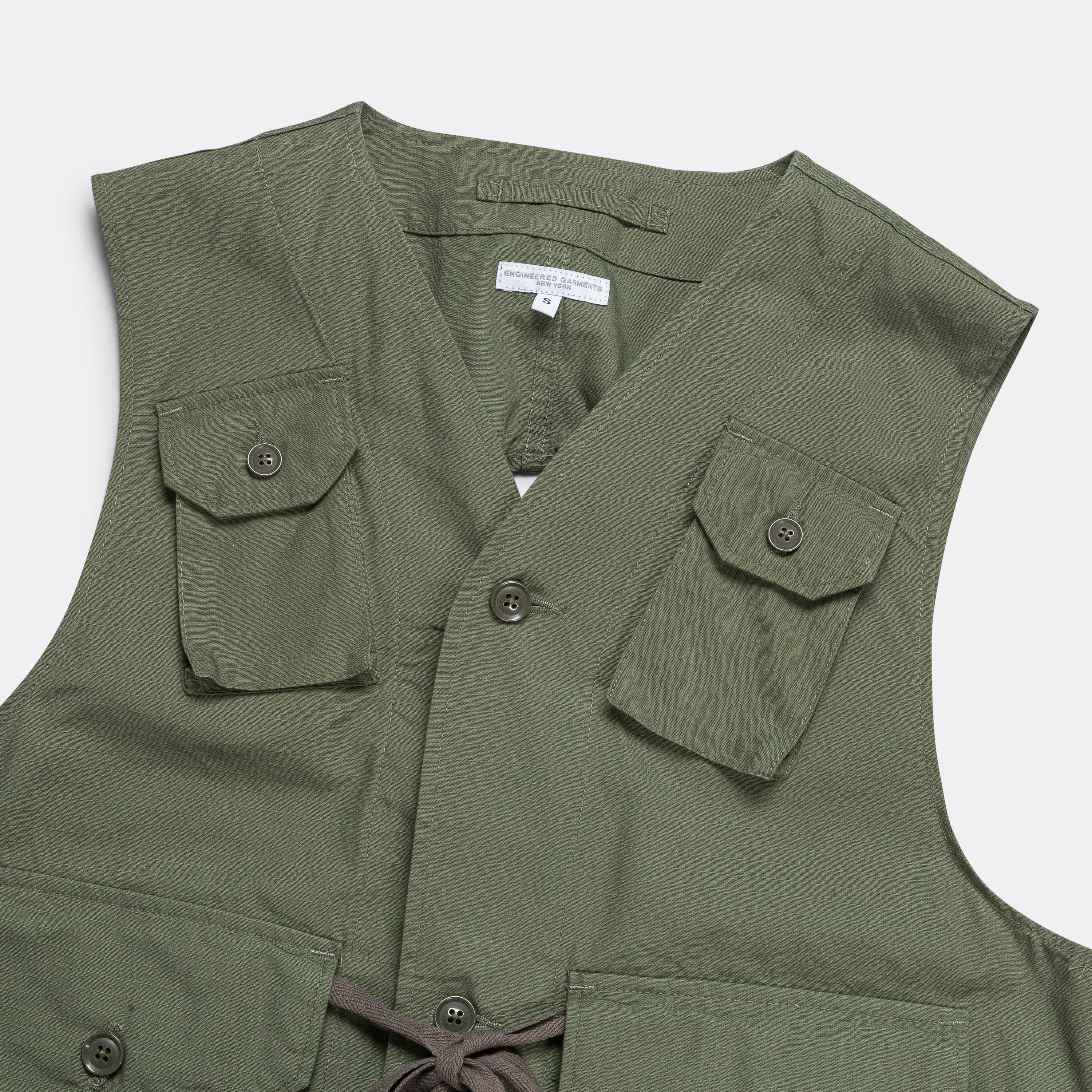 C-1 Vest - Olive Cotton Ripstop - Image 4