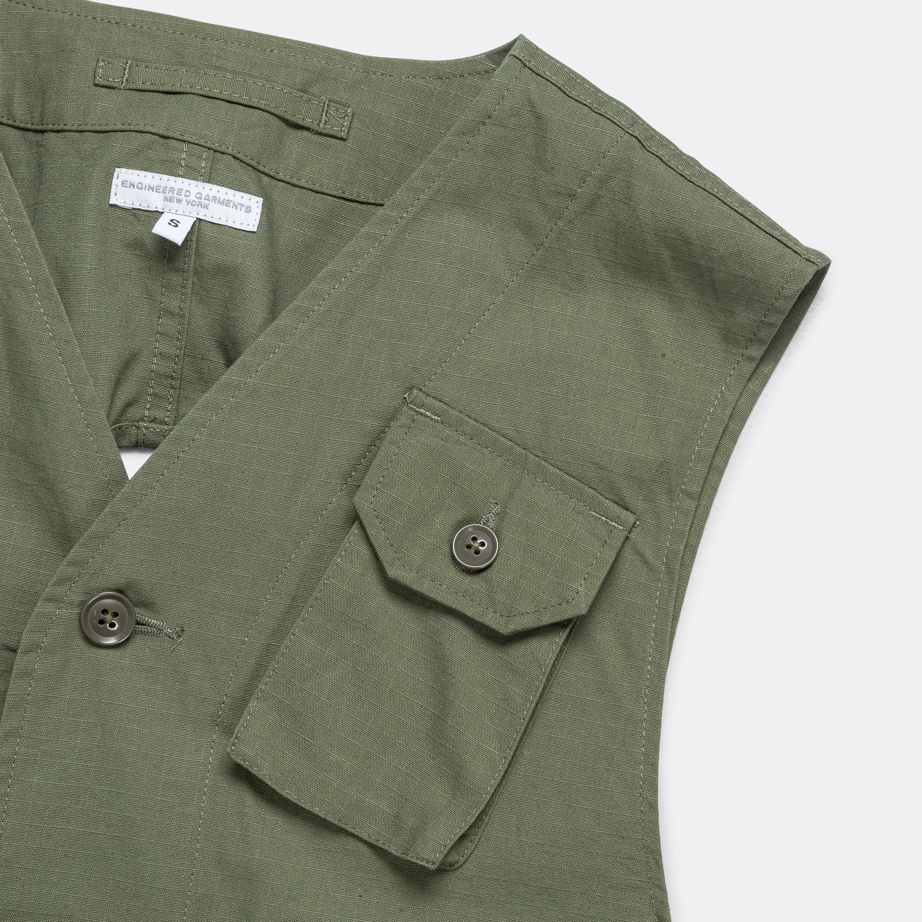 C-1 Vest - Olive Cotton Ripstop - Image 5