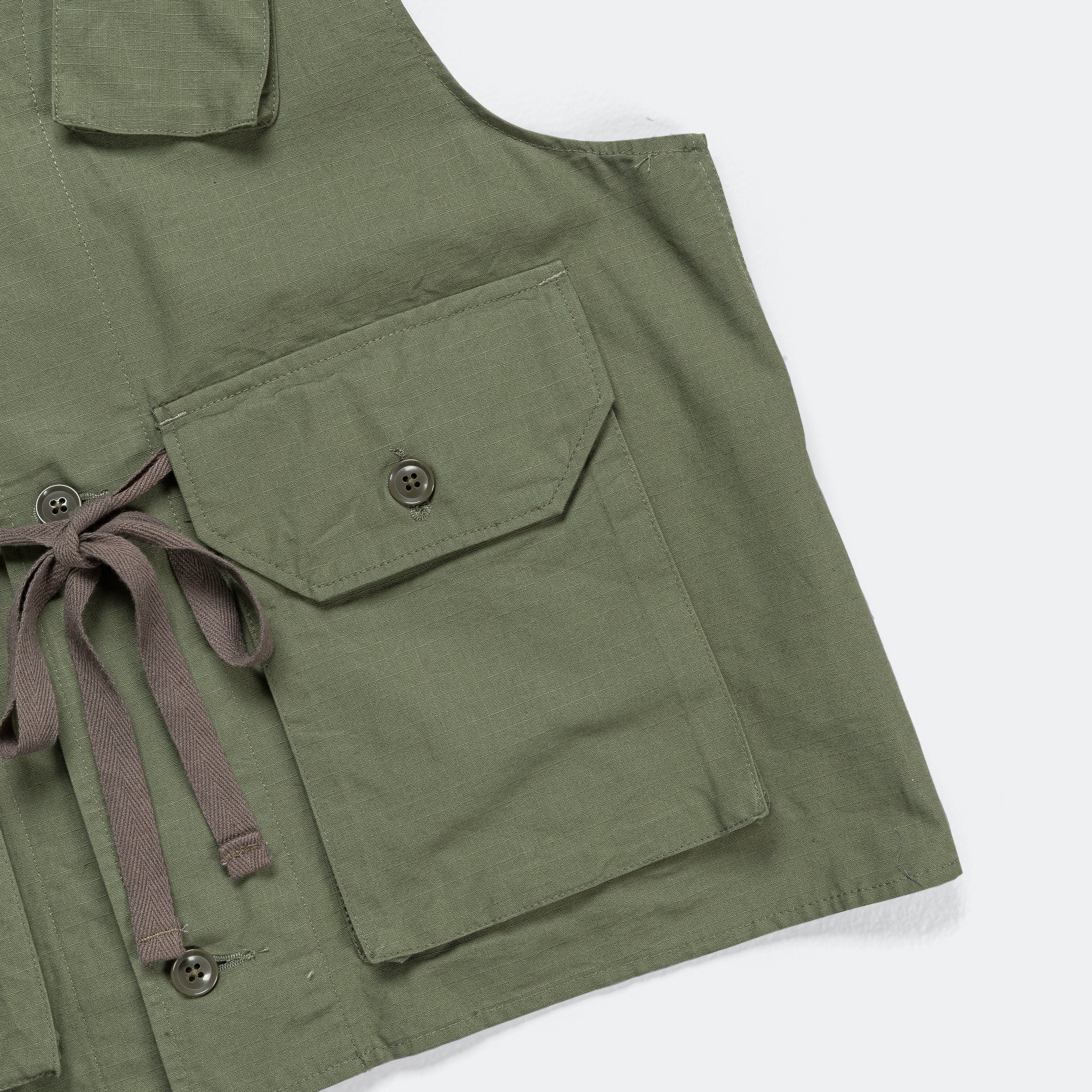 C-1 Vest - Olive Cotton Ripstop - Image 6