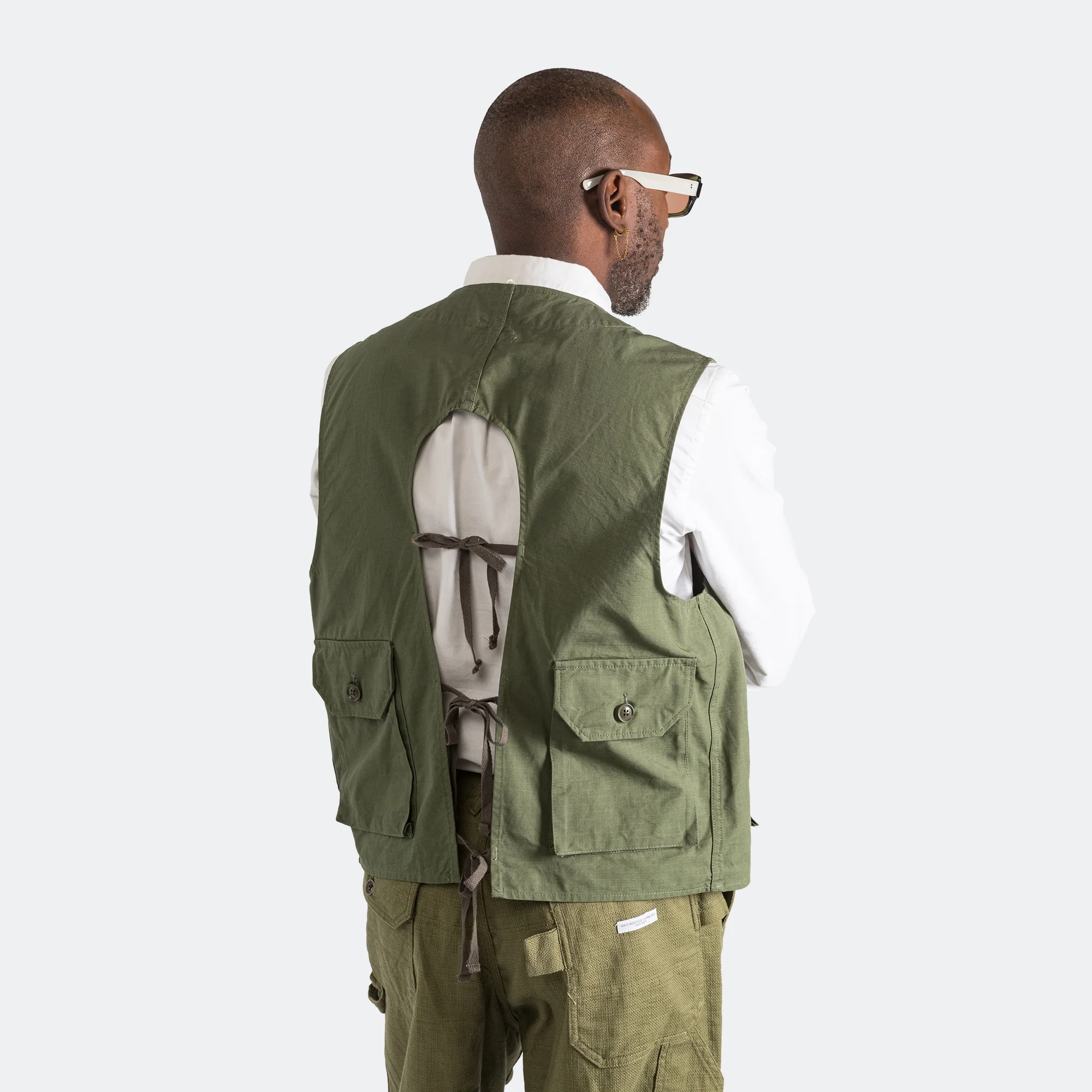 C-1 Vest - Olive Cotton Ripstop - Image 9