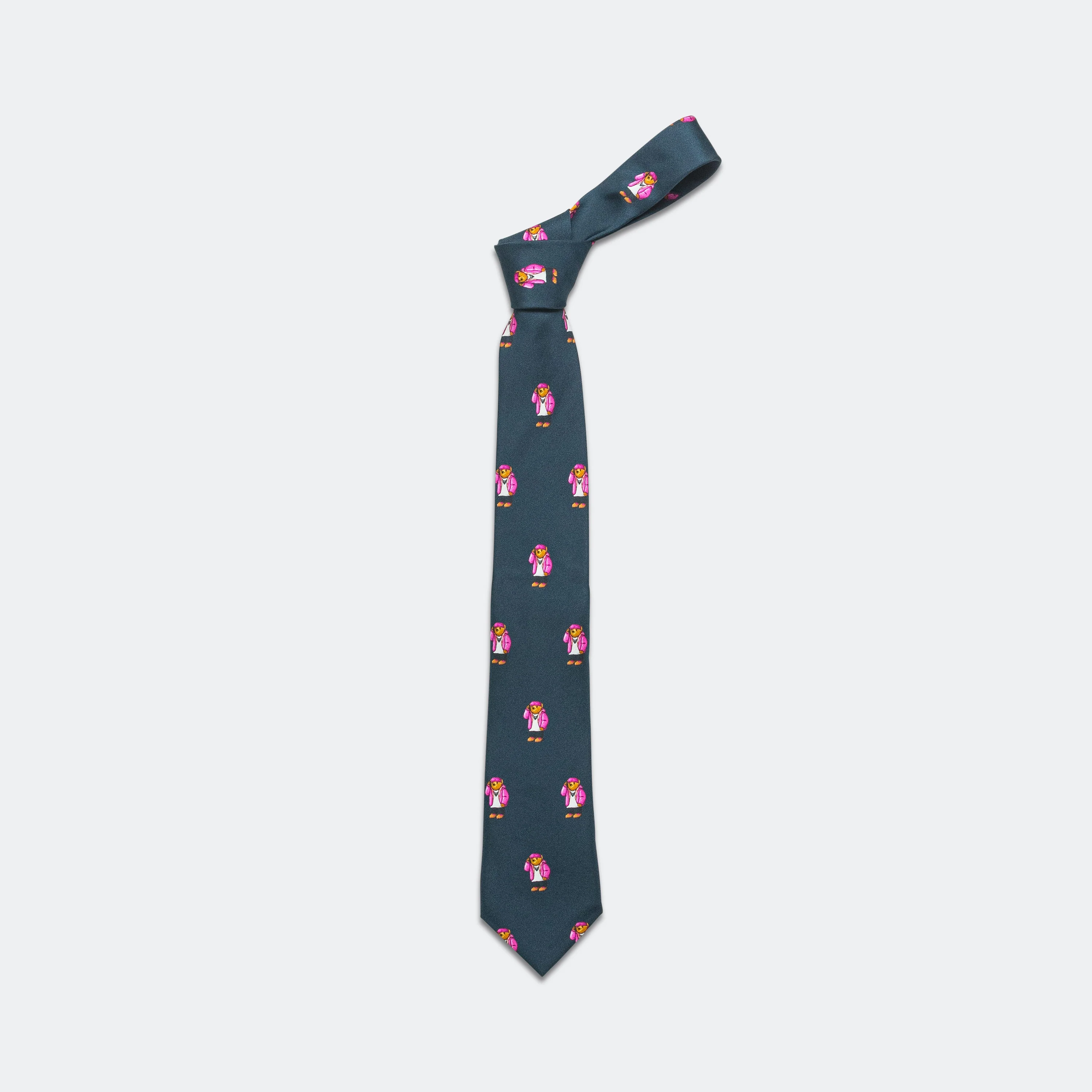 Cam'Bear Silk Tie - Navy