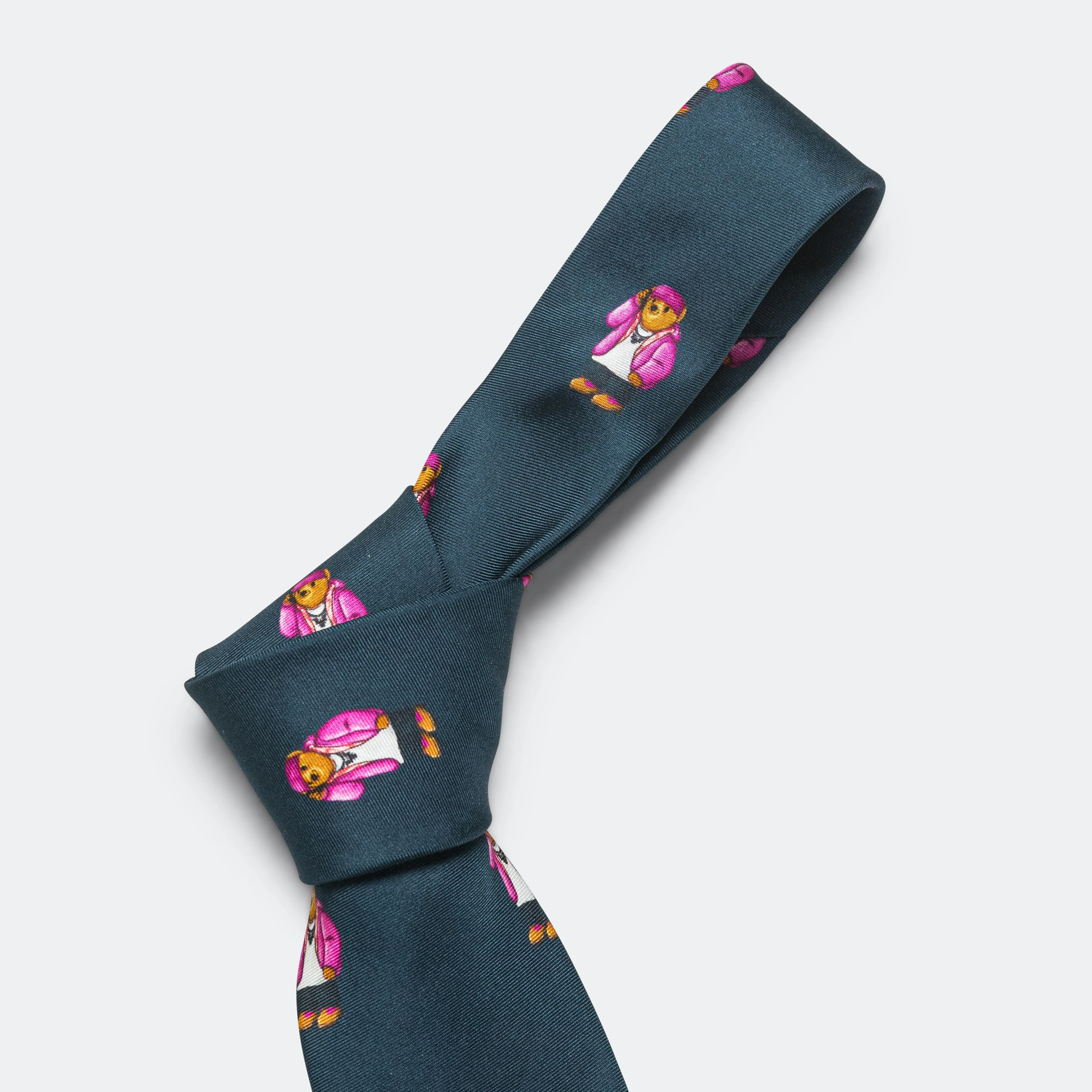 Cam'Bear Silk Tie - Navy - Image 2