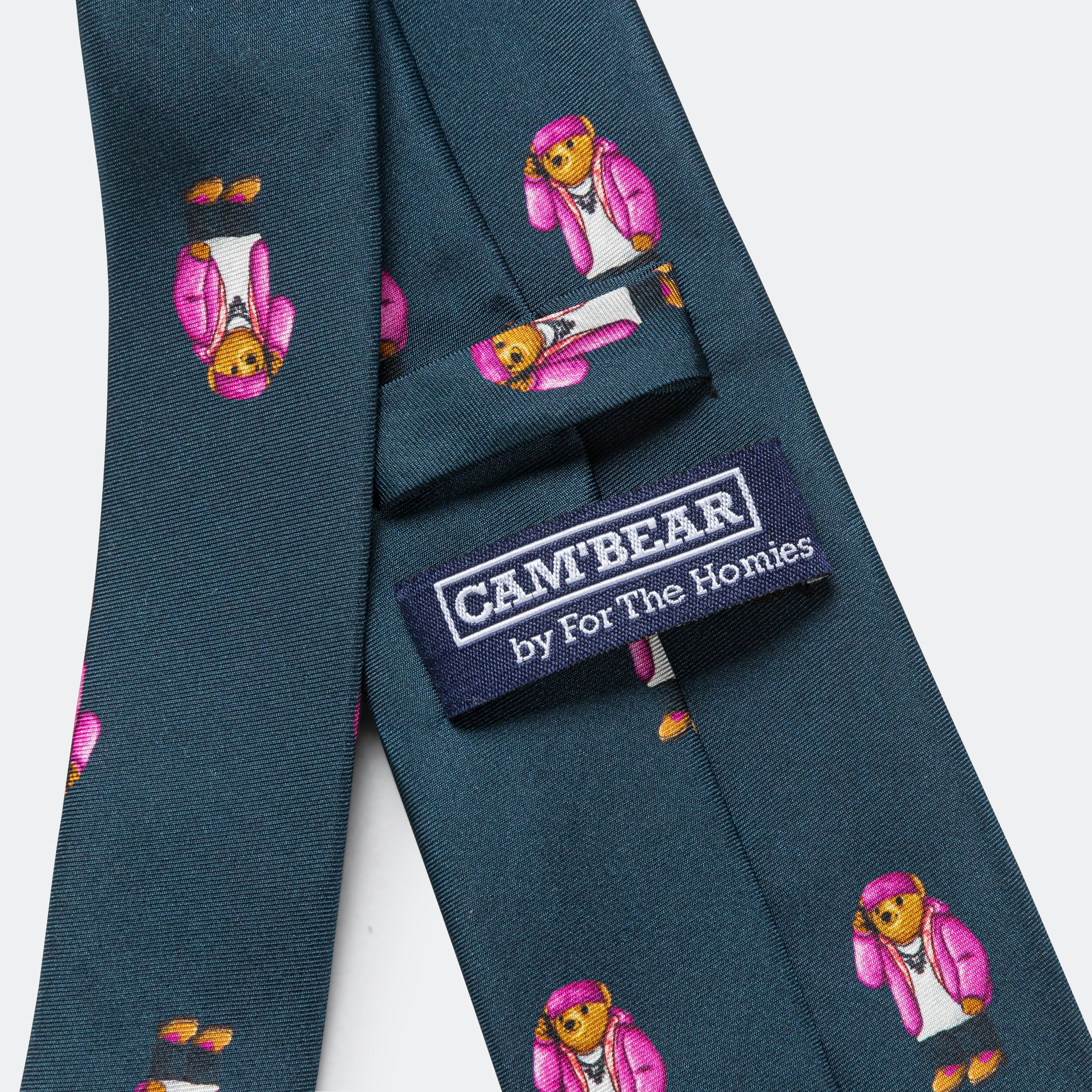 Cam'Bear Silk Tie - Navy - Image 4