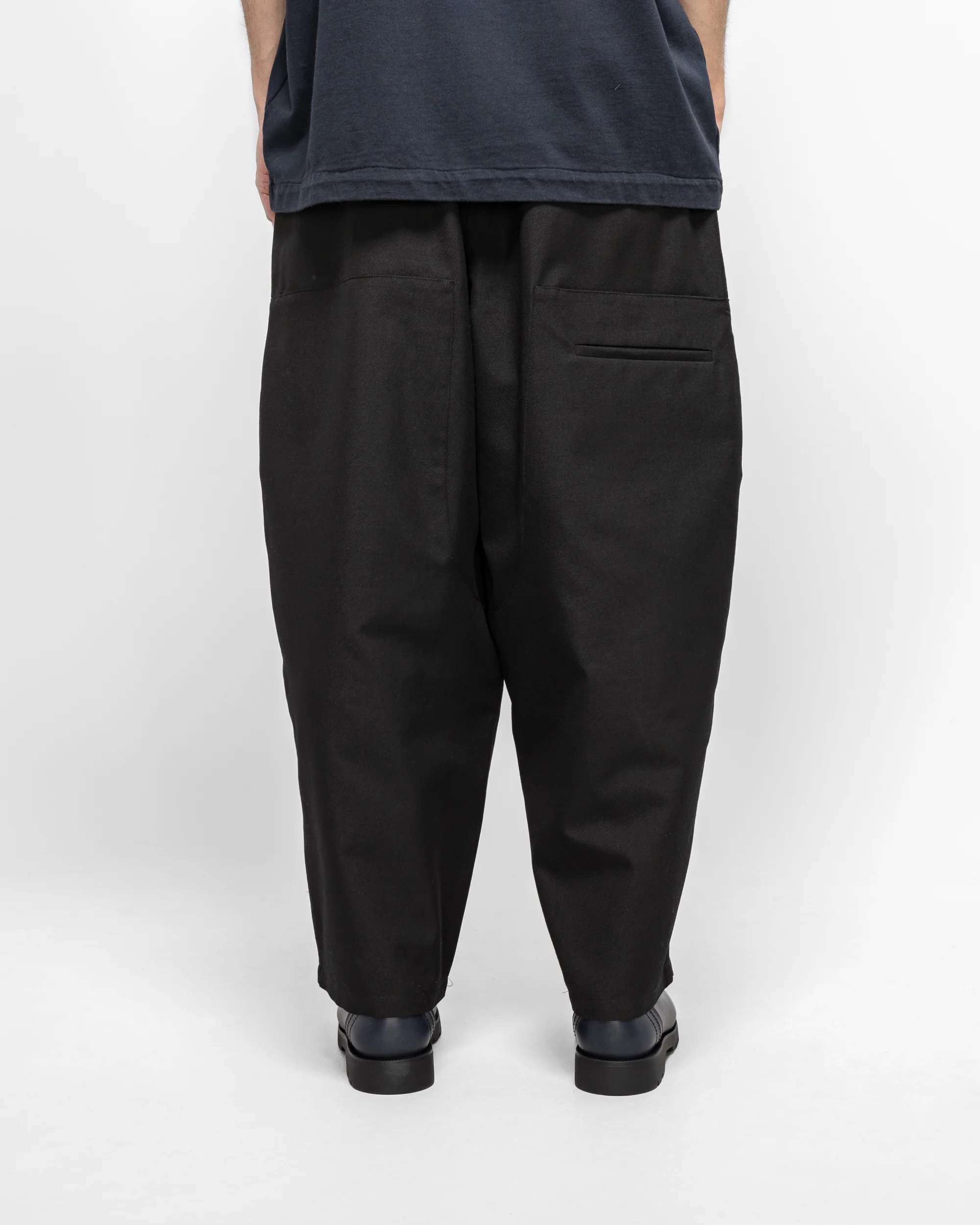 Double Pants - Black Poly/Wool Twill - Image 4