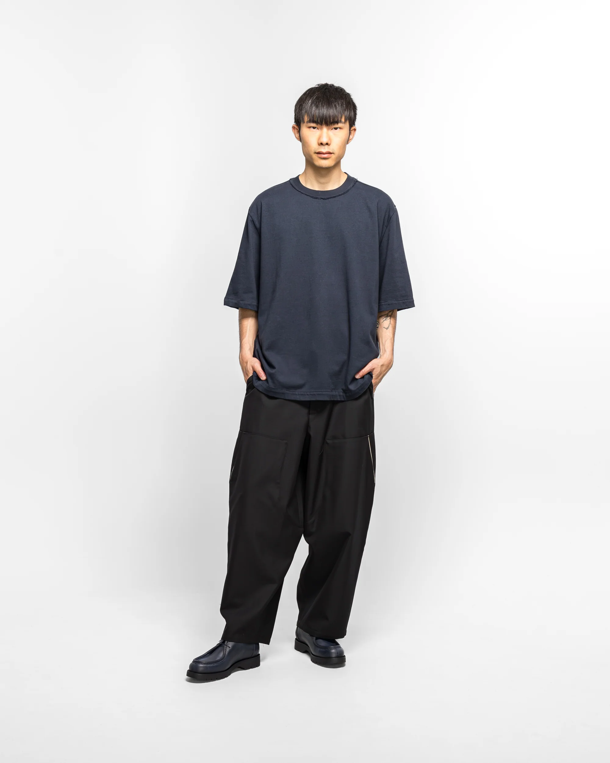 Double Pants - Black Poly/Wool Twill - Image 6