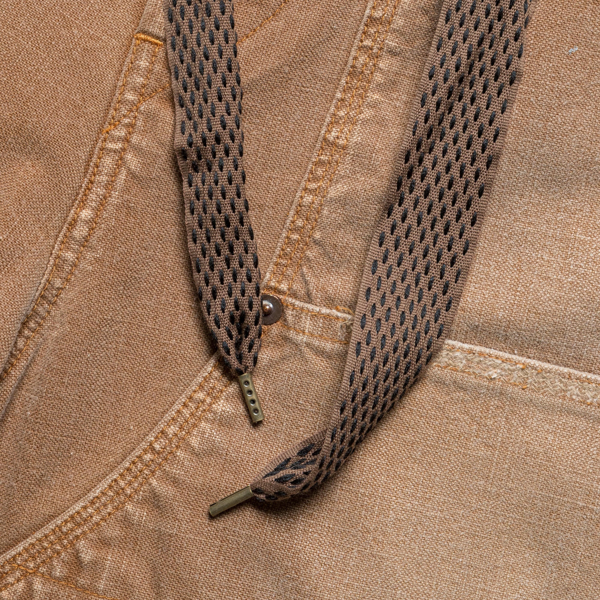 Canvas W-Knee EASY Baggy Pants (FARMER Remake) - Gold - Image 5
