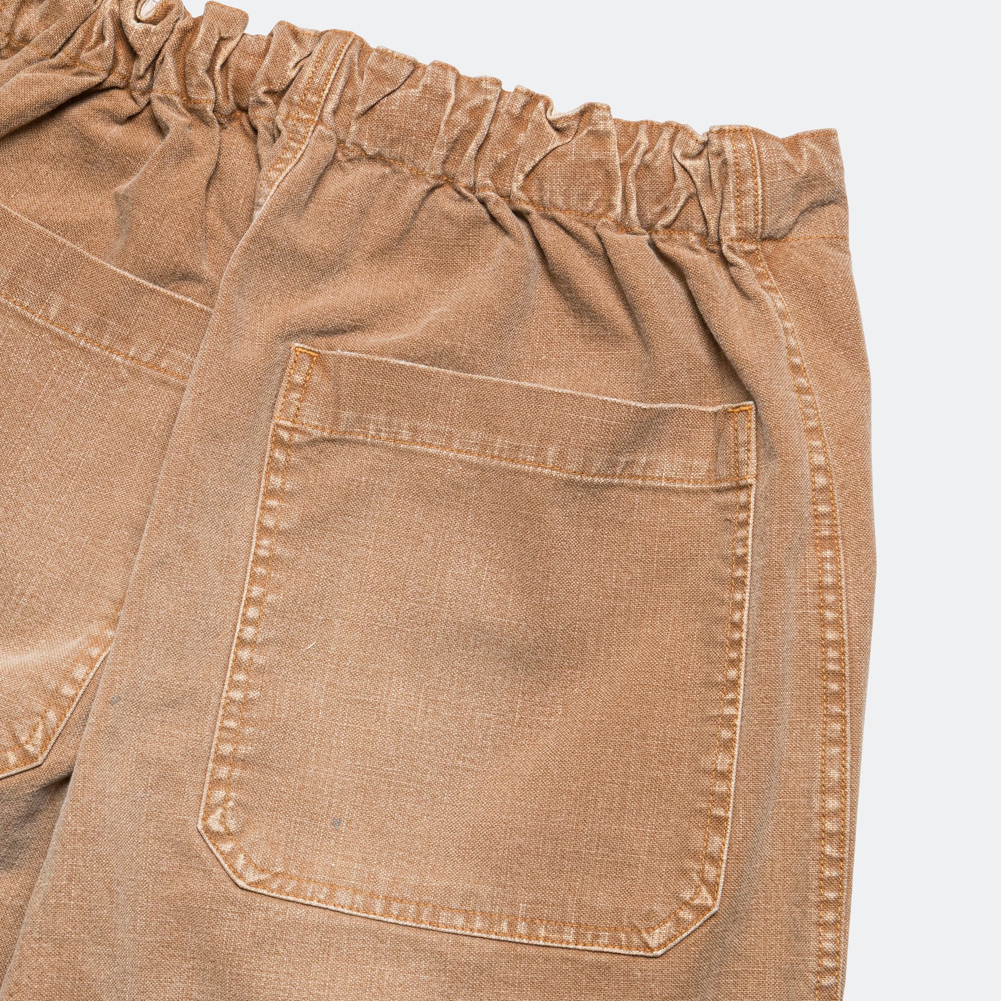 Canvas W-Knee EASY Baggy Pants (FARMER Remake) - Gold - Image 7