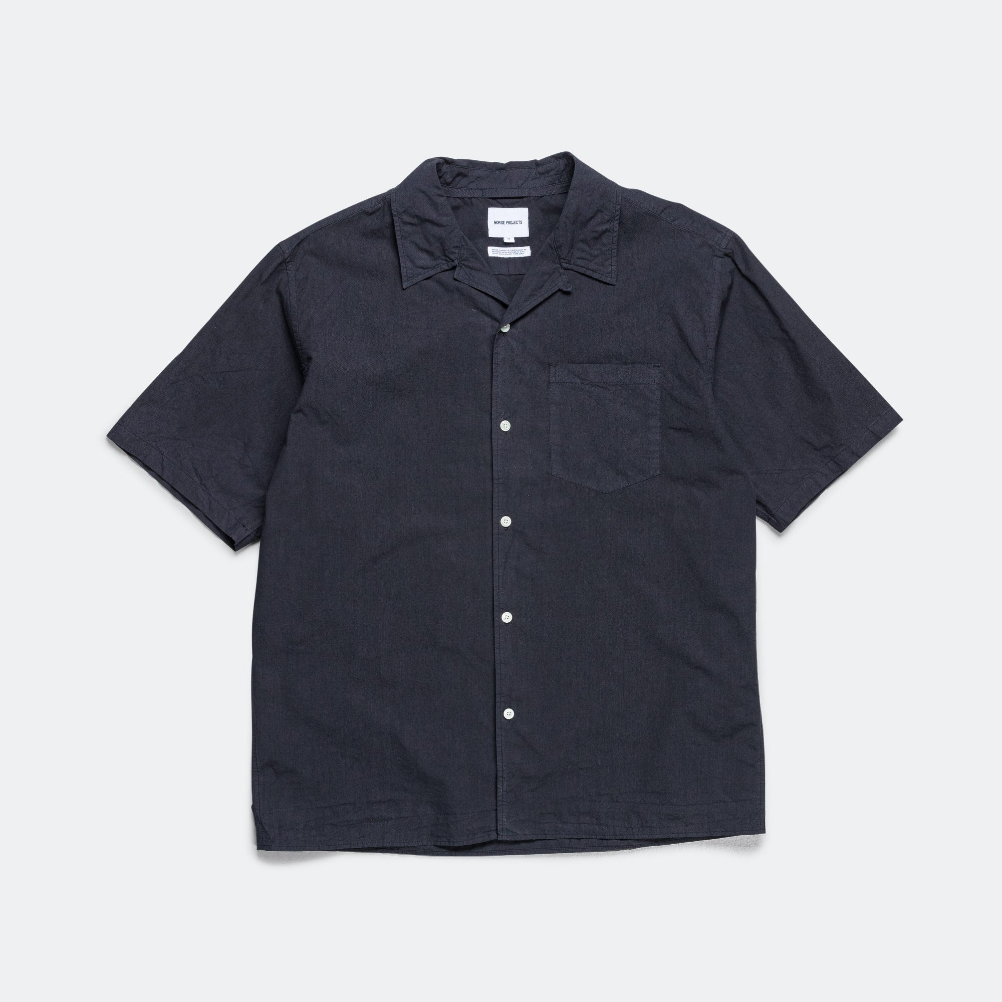 Carsten Cotton Tencel Shirt - Dark Navy