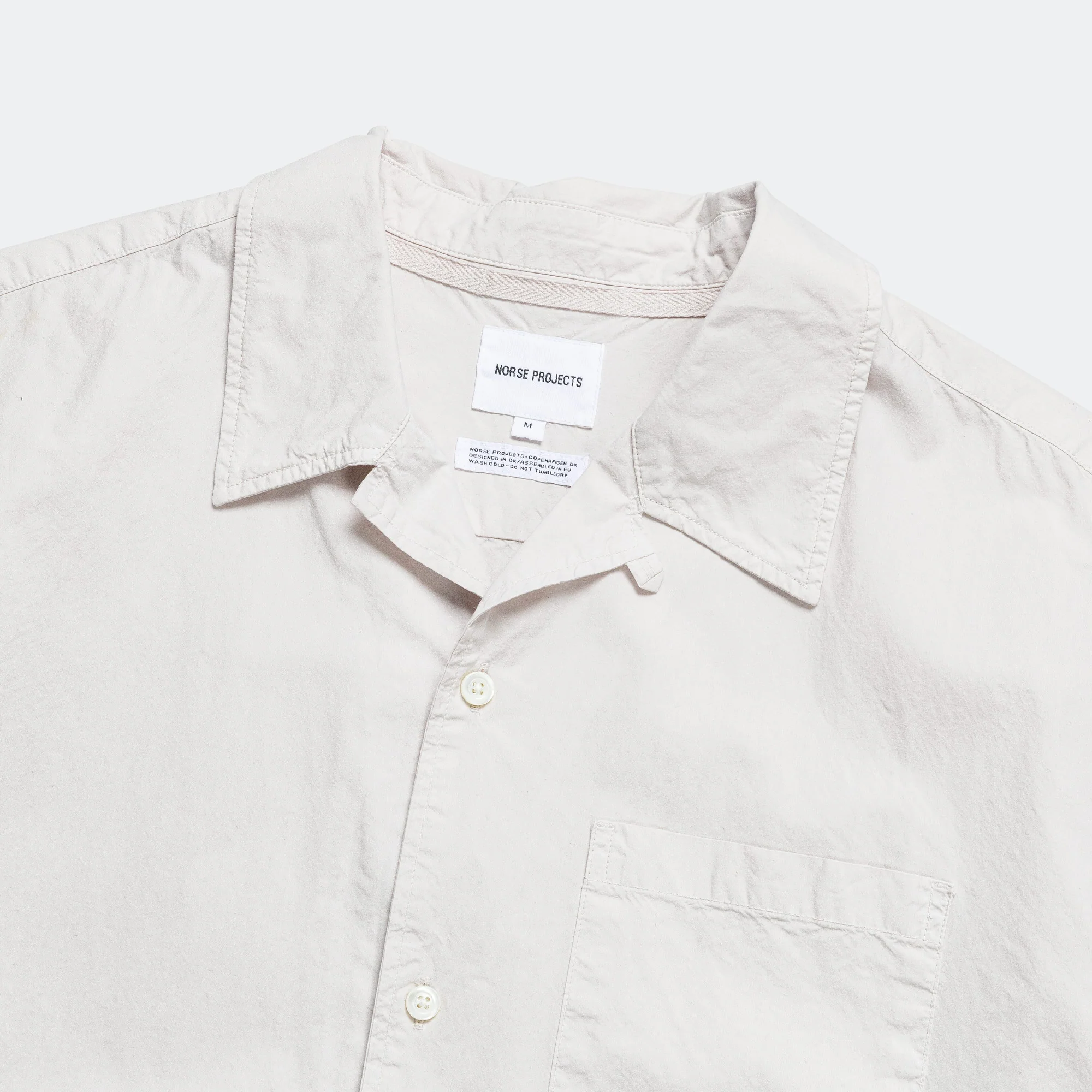 Carsten Cotton Tencel Shirt - Marble White - Image 2