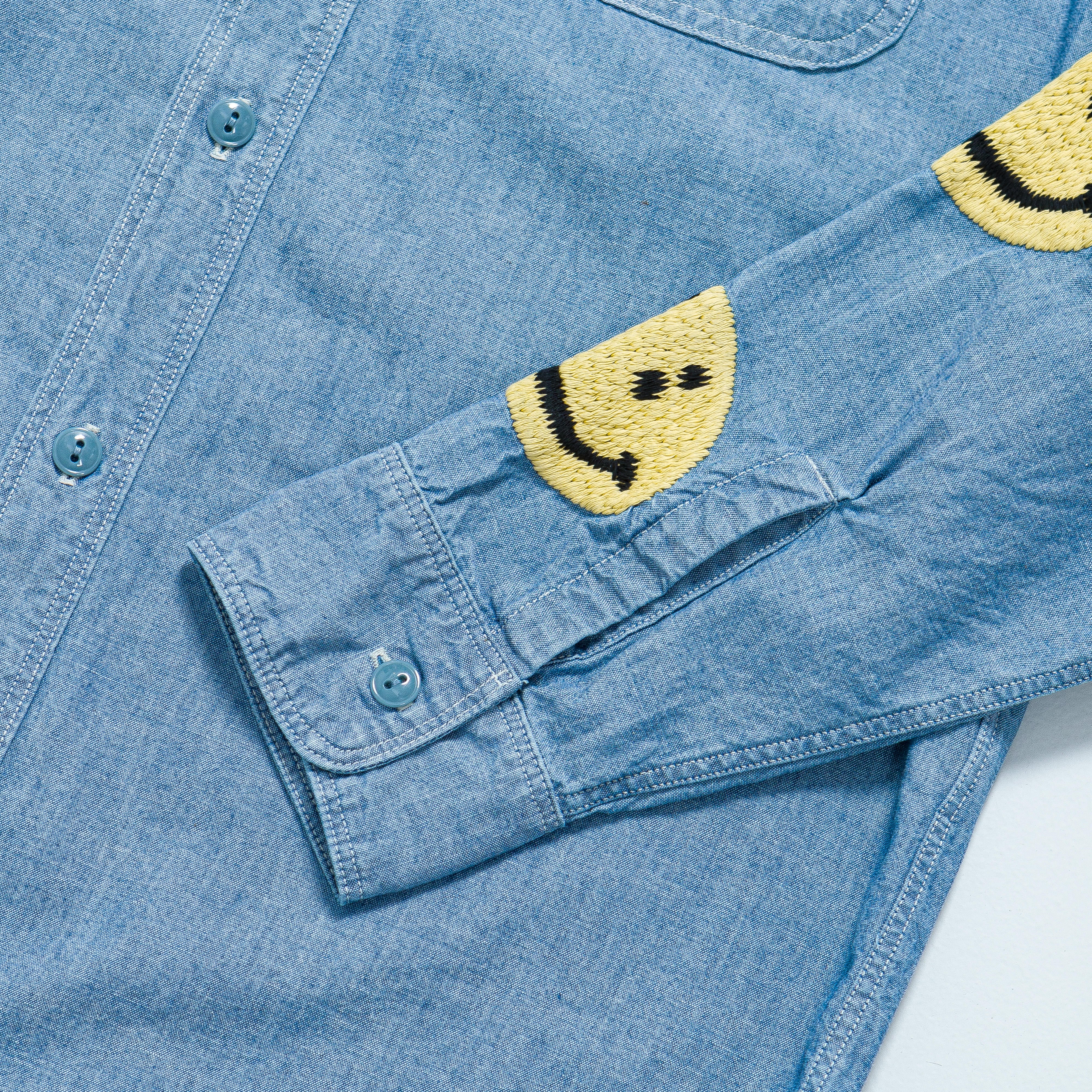 Chambray Work Shirt (Smile) - Sax - Image 3