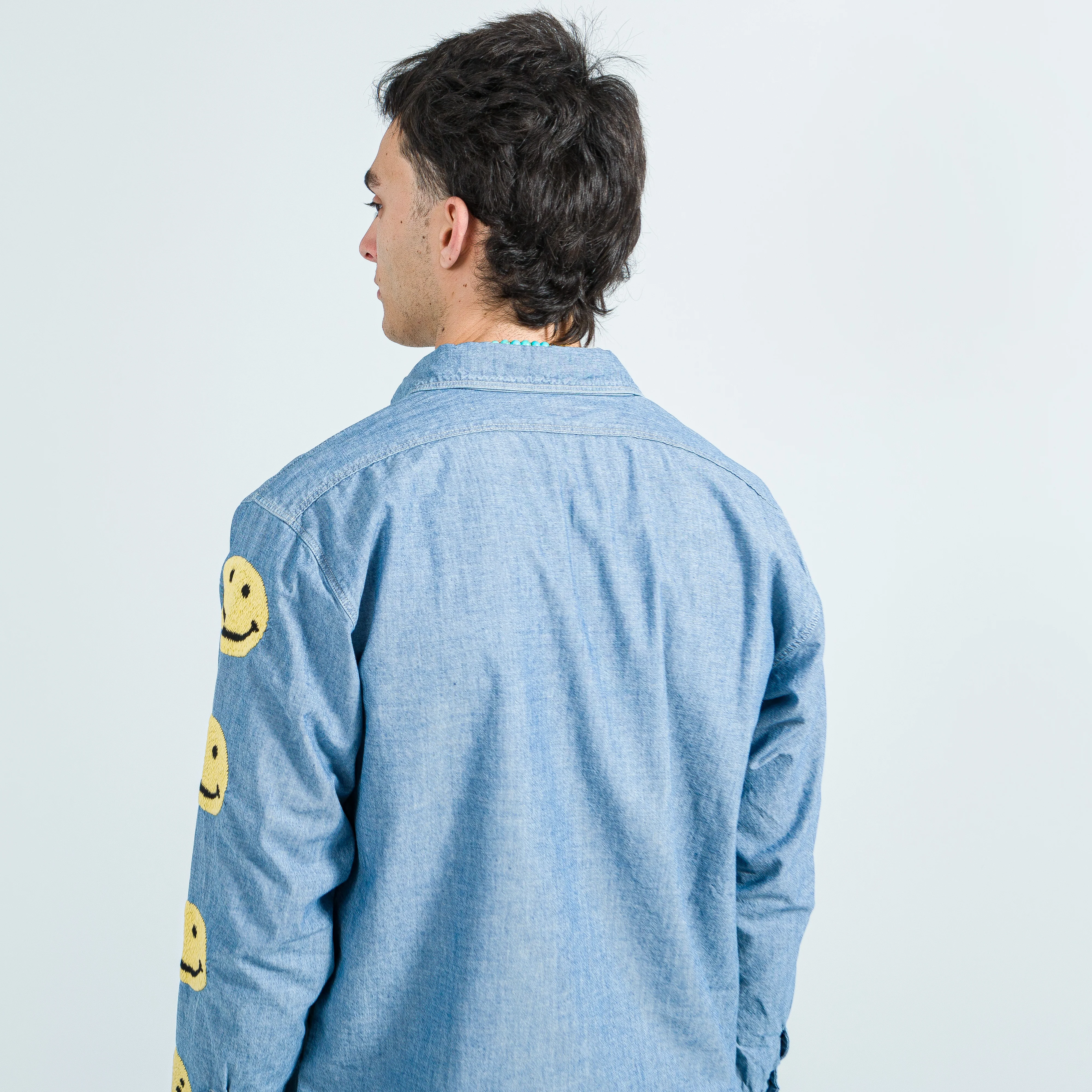 Chambray Work Shirt (Smile) - Sax - Image 5