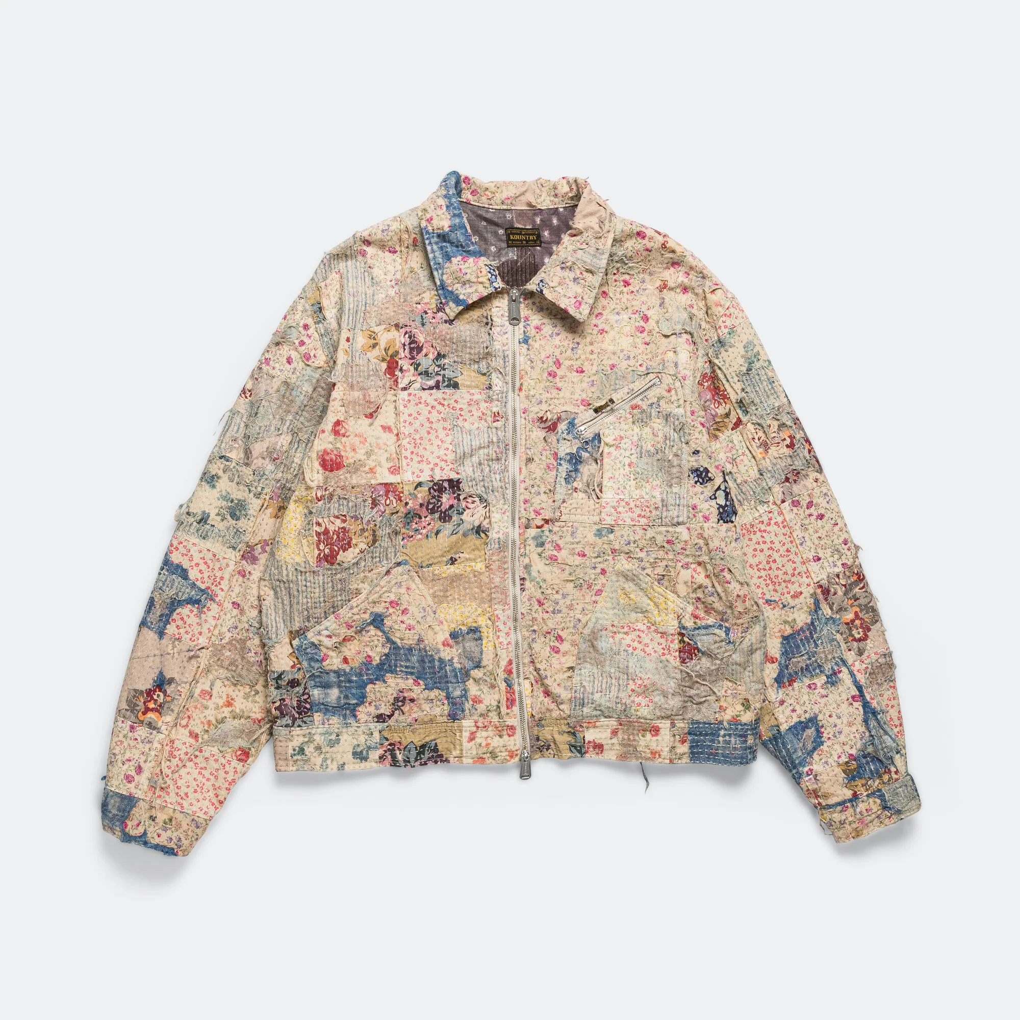 Champetre BORO ZIP UP Blouson (VIRGIN MARY) - GrayBeige