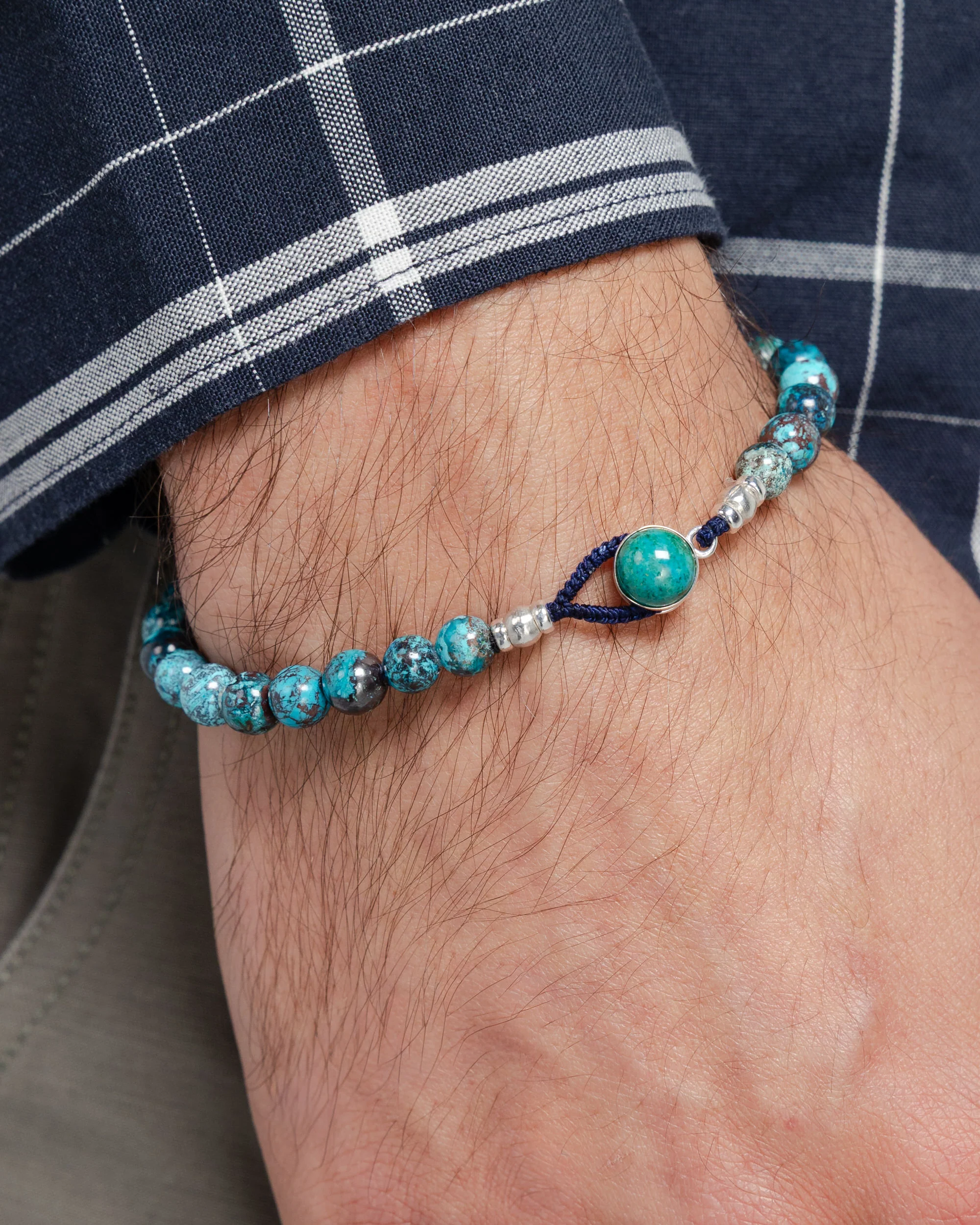 Circle8 Bracelet - Chrysocolla/925 Silver - Image 2