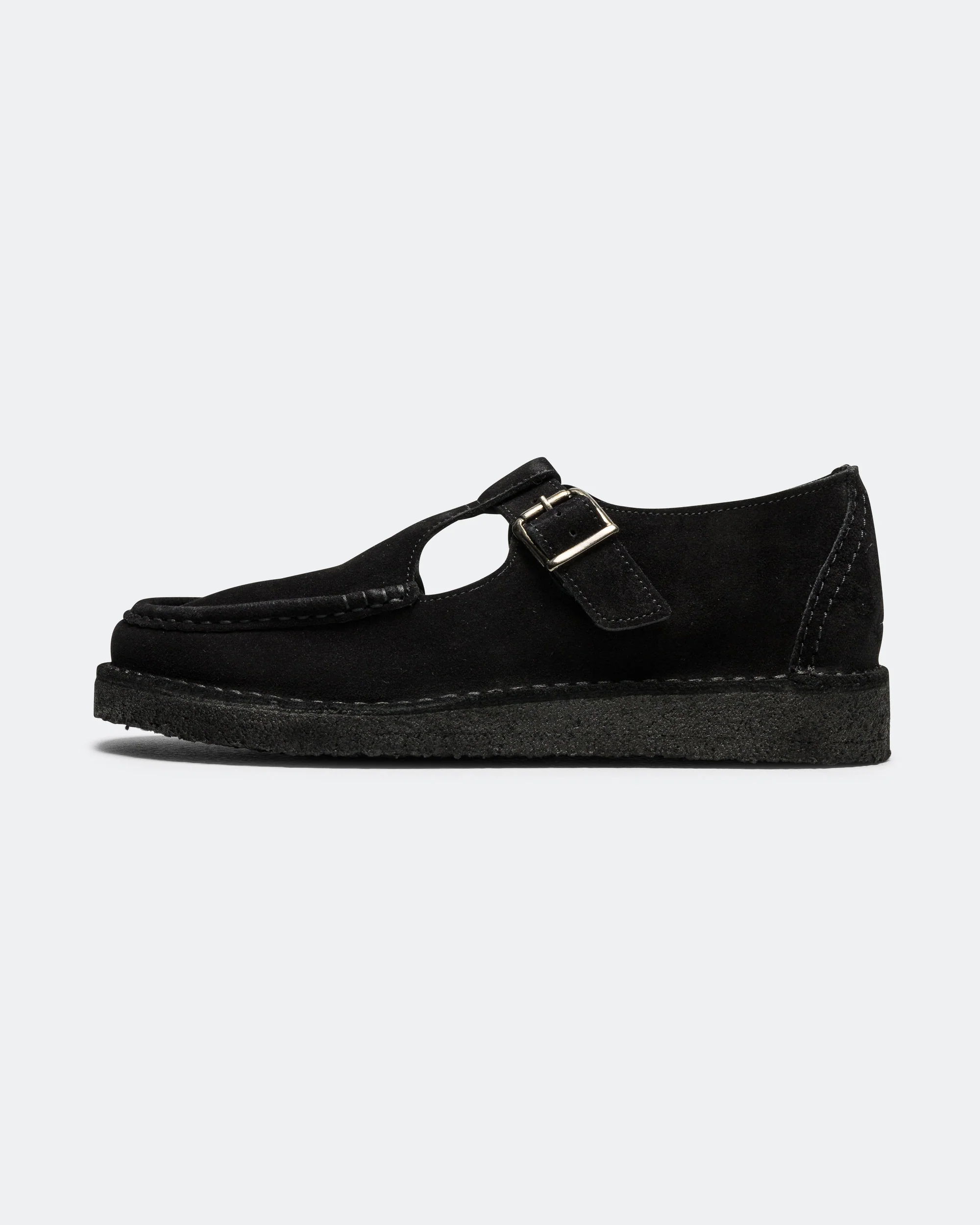 Nomad T-Bar - Black Suede