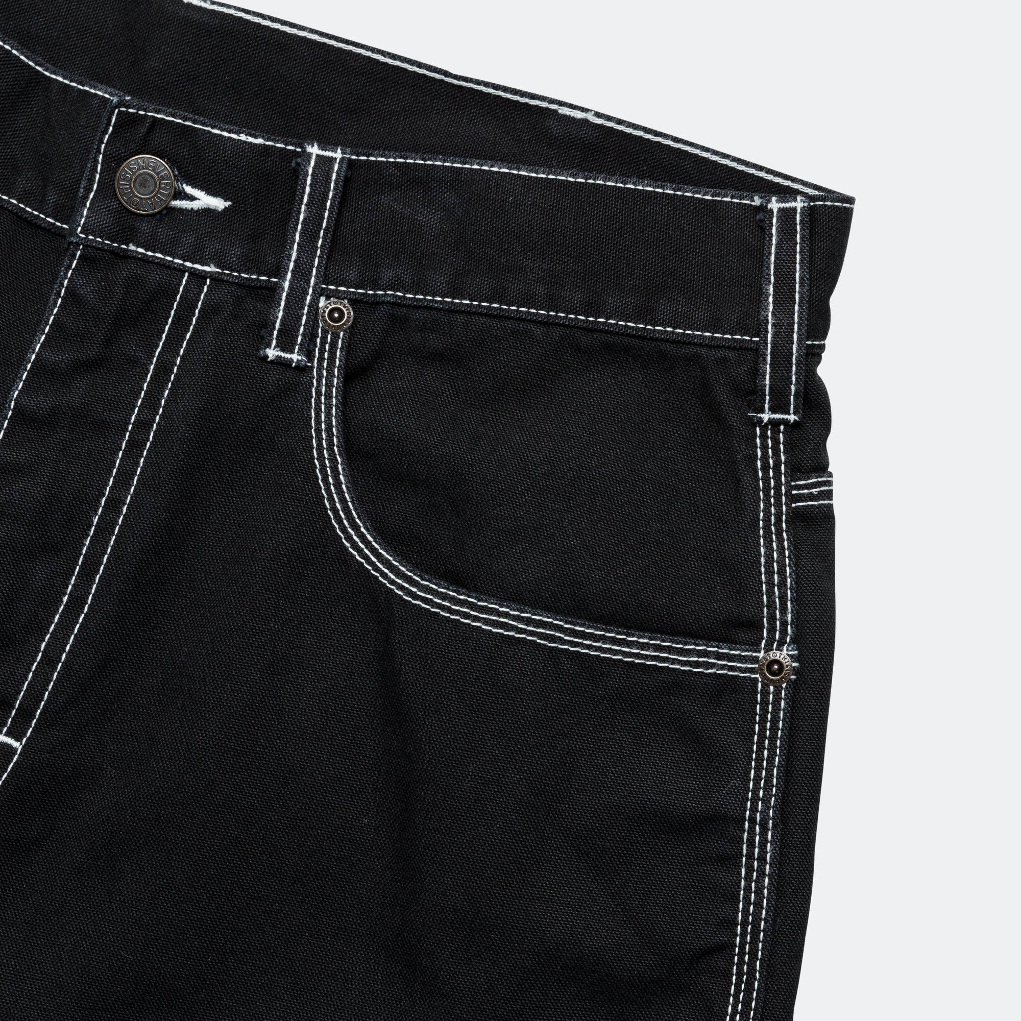 Contrast Stitch Pant - Black - Image 4