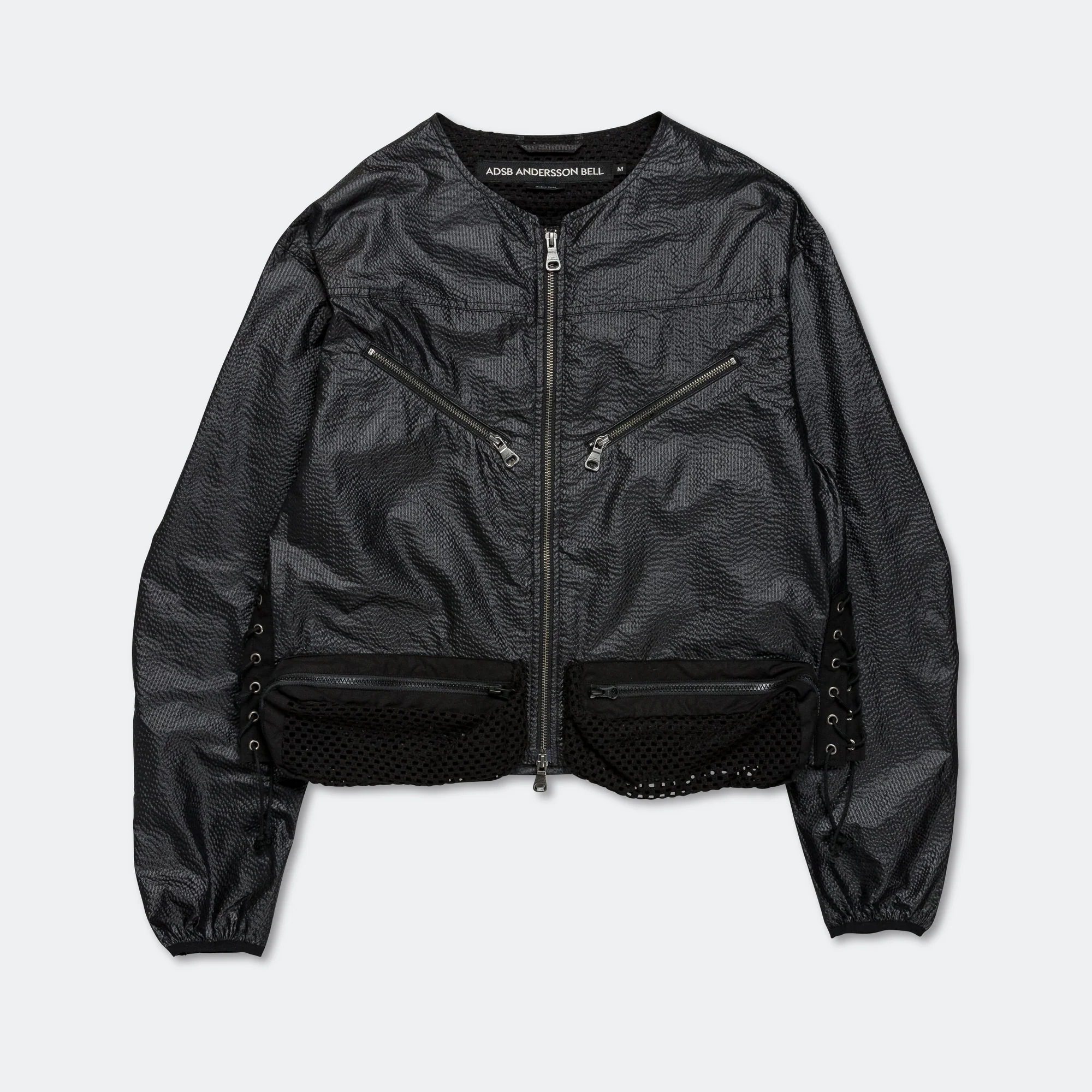Convex Collarless Jacket - Black