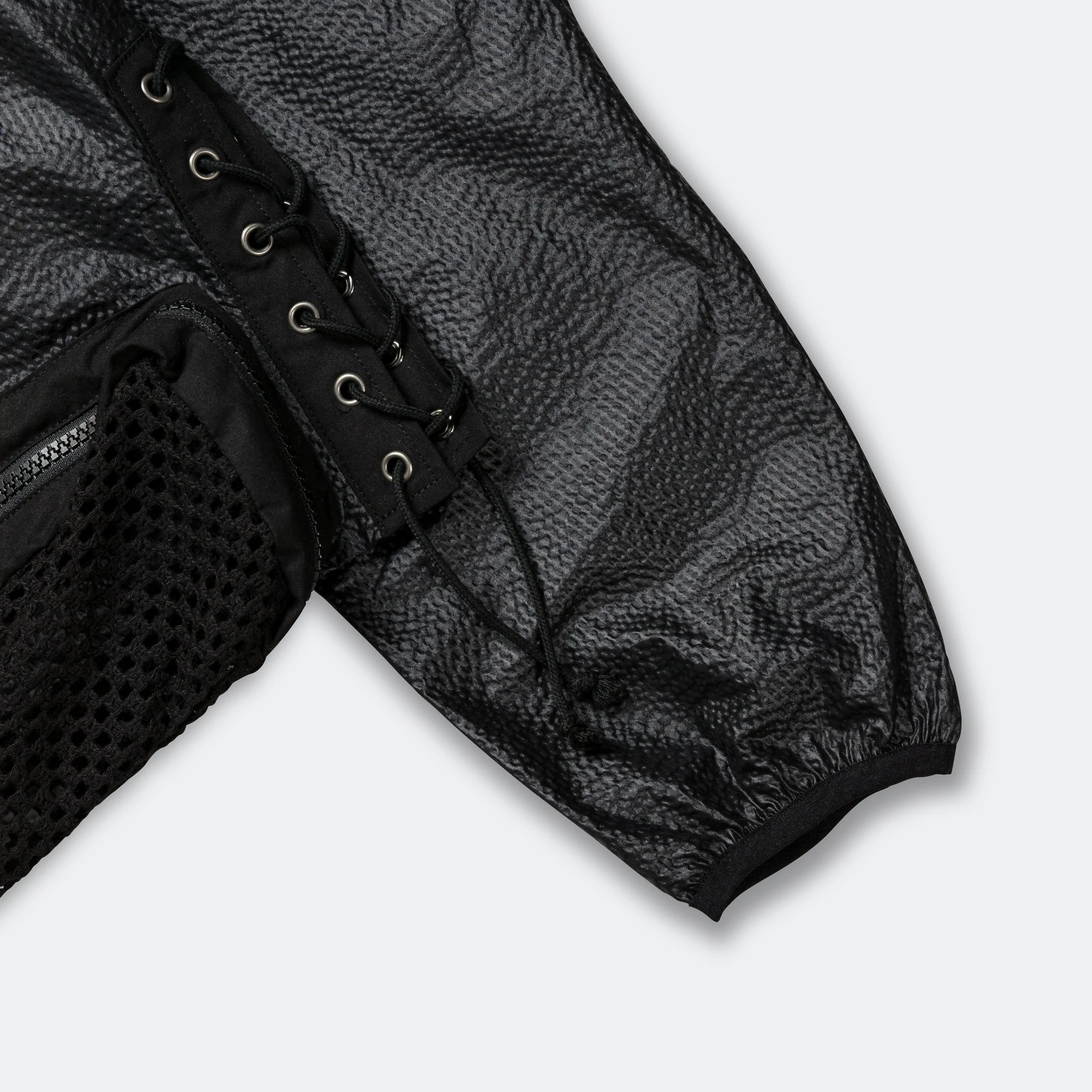 Convex Collarless Jacket - Black - Image 7