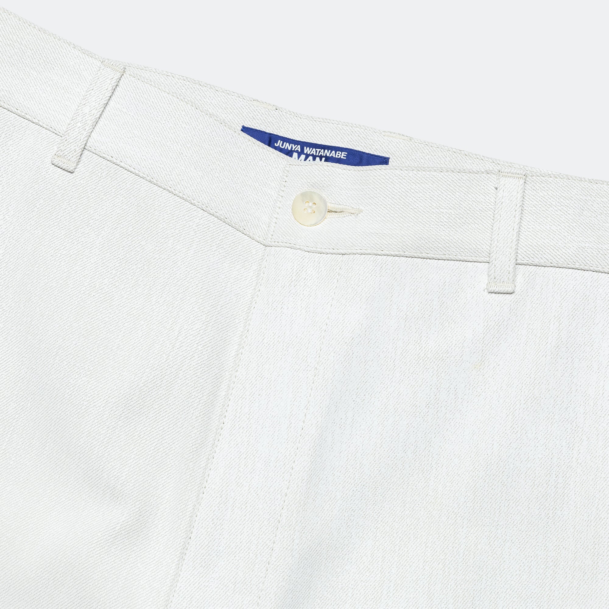 Cotton Denim Foil Pant - Off White - Image 3