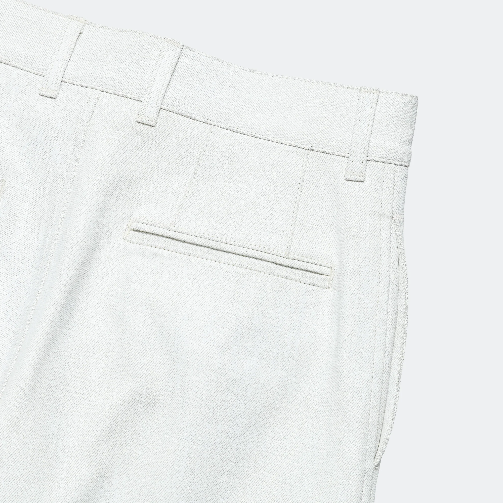 Cotton Denim Foil Pant - Off White - Image 5