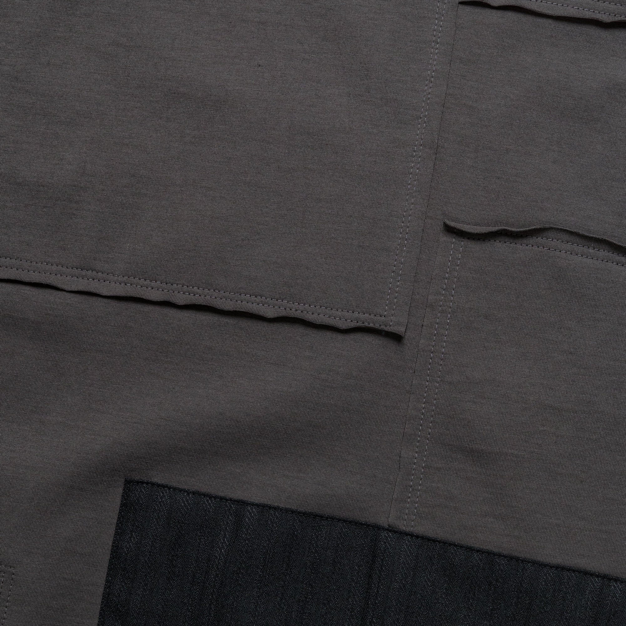Cotton Jersey x Multi Fabrics Patchwork T-Shirt - Grey/Mix - Image 3