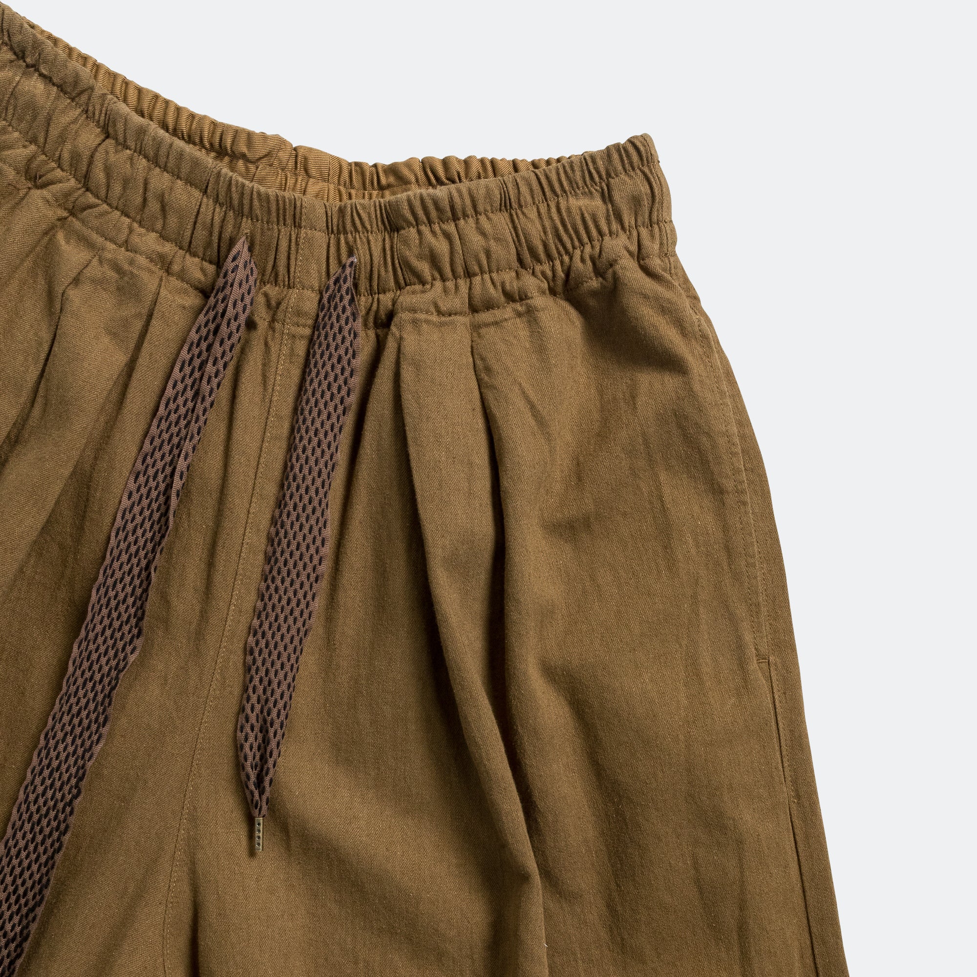 Cotton Linen Twill RUDE Buggy Pants - Khaki - Image 5