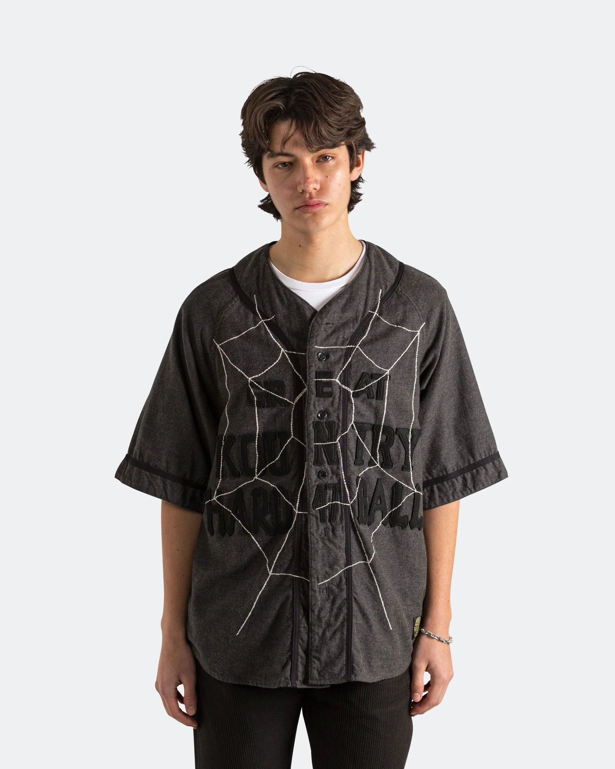 Cotton Wool GREAT KOUNTRY Baseball Shirt KOUNTRY DREAM CATCH Remake - Dark Grey - Image 2