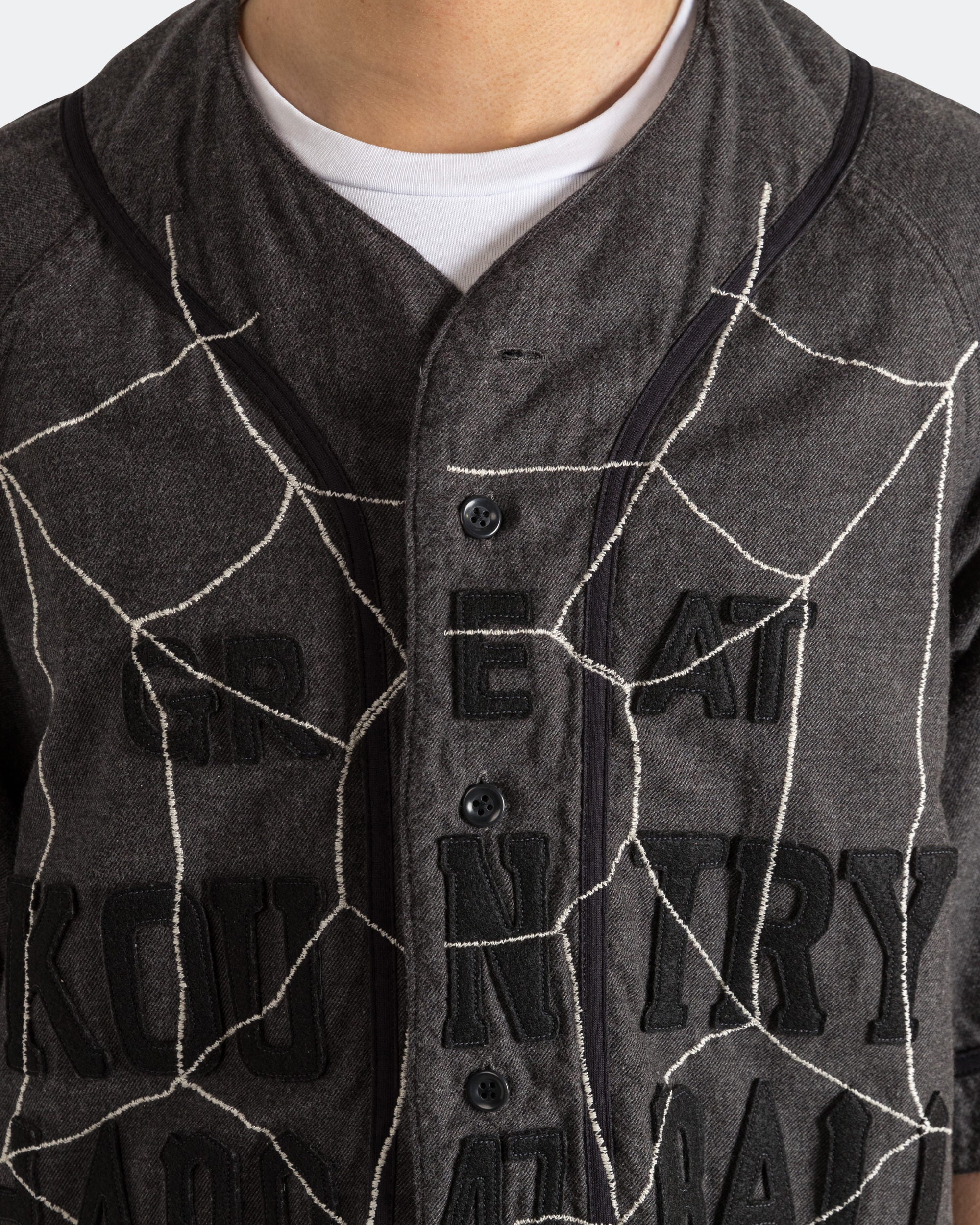 Cotton Wool GREAT KOUNTRY Baseball Shirt KOUNTRY DREAM CATCH Remake - Dark Grey - Image 4