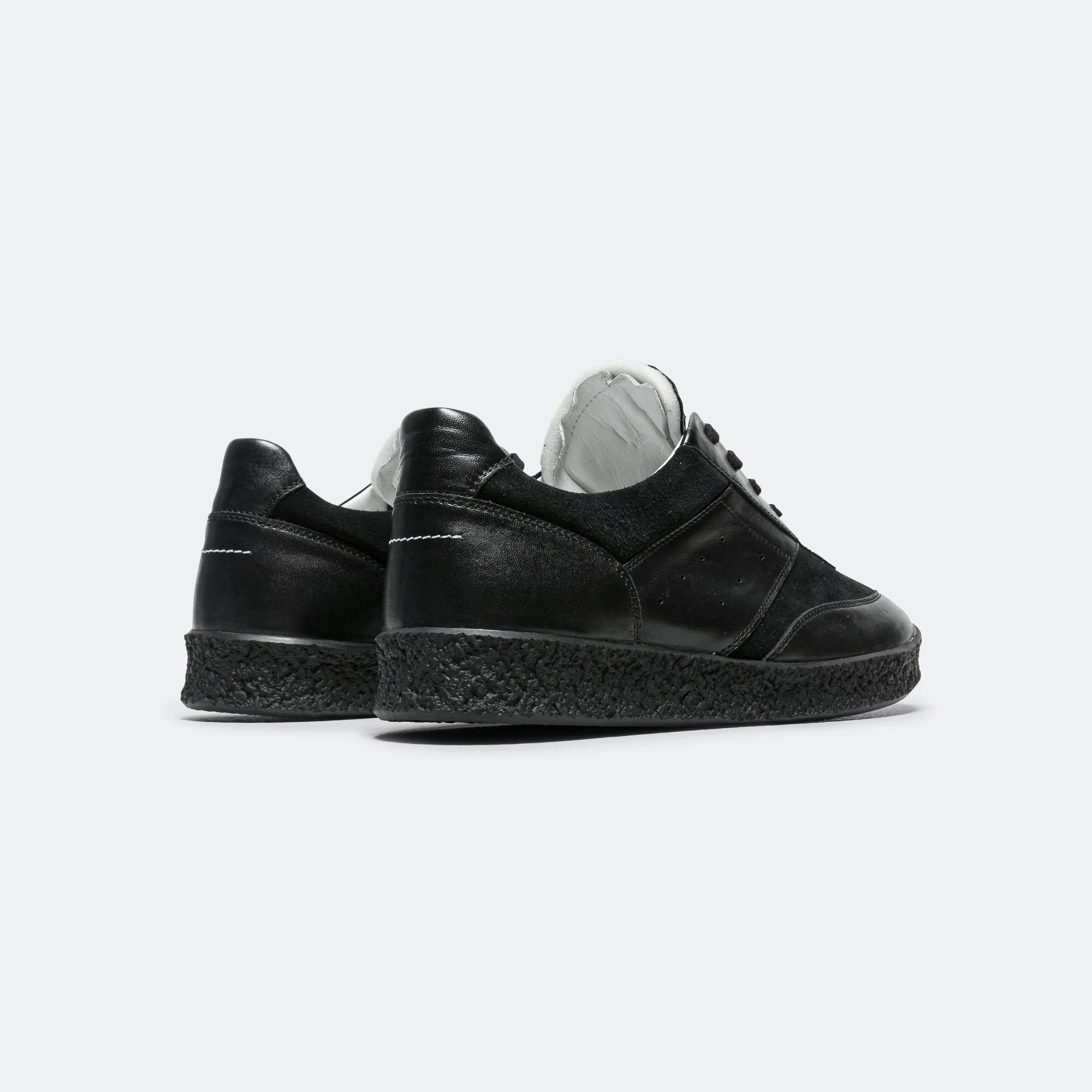 Court Sneakers - Black Leather - Image 3
