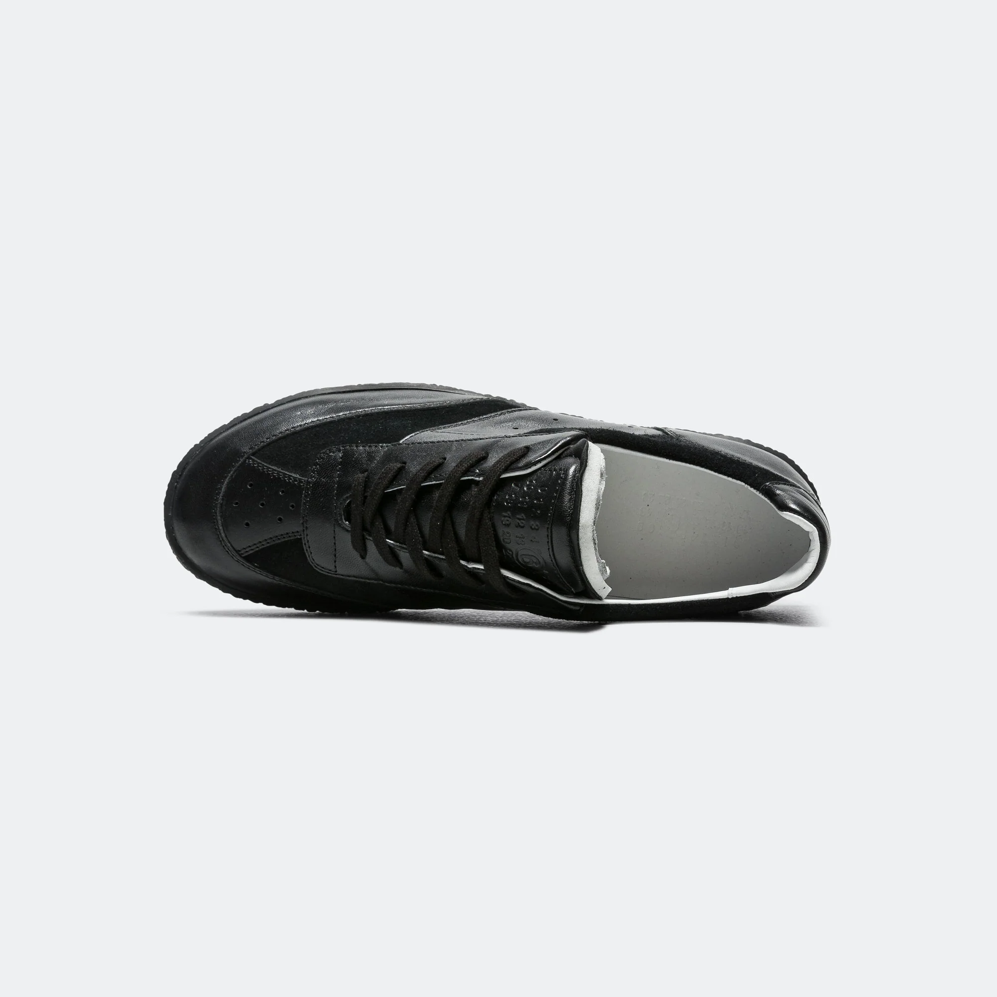 Court Sneakers - Black Leather - Image 4