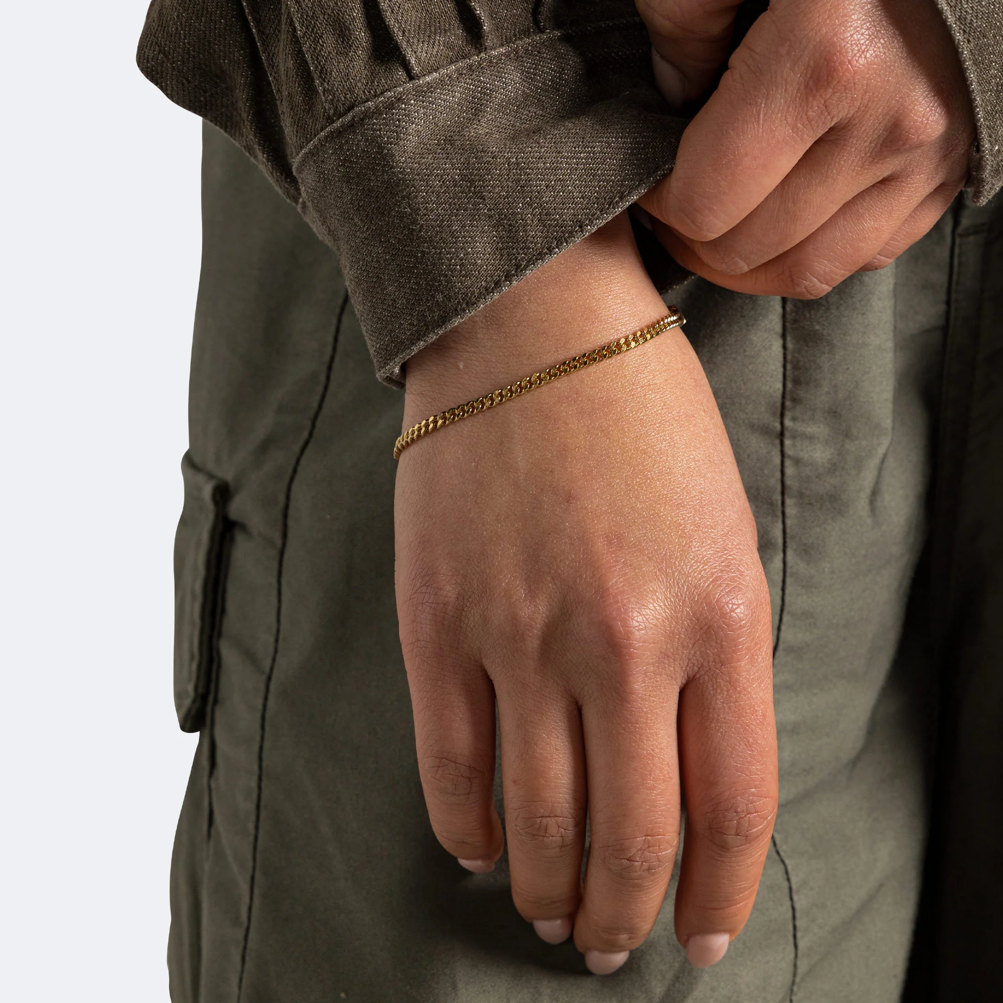 Curb Bracelet M - 18K Gold/925 Silver - Image 2