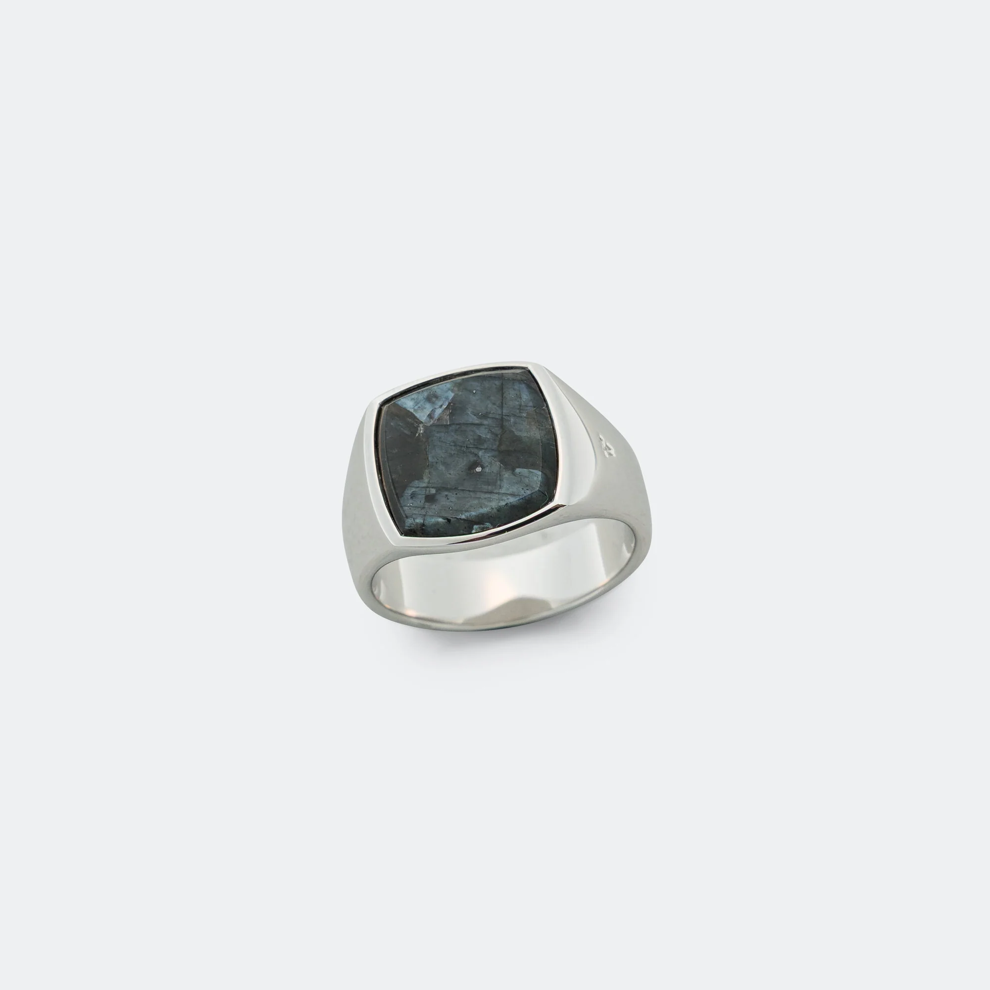 Cushion Ring - Black Larvikite/925 Silver - Image 4
