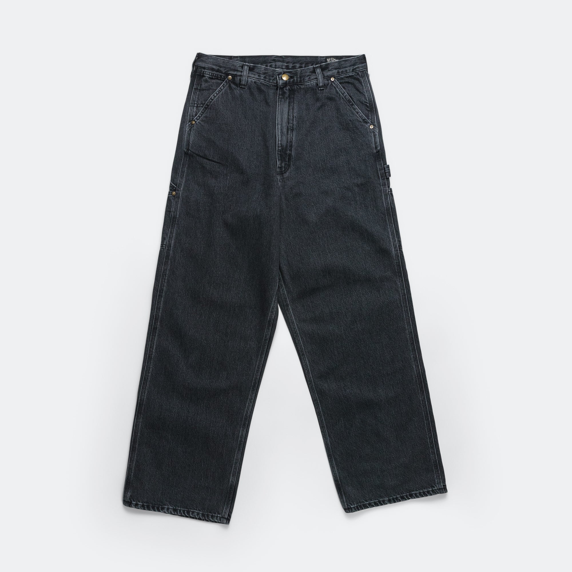 Dad's Fit Painter Pants - Black Denim Stone Wash