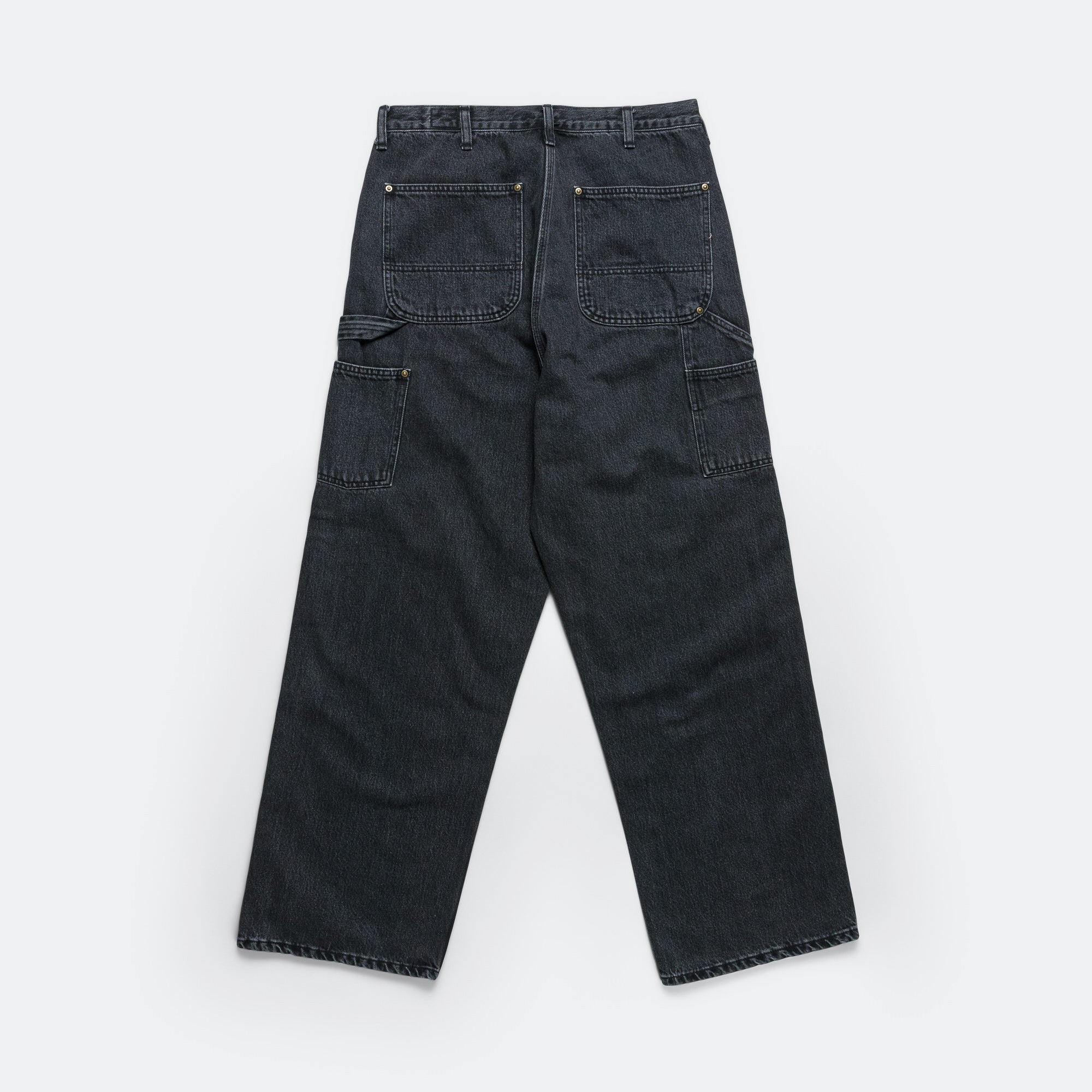 Dad's Fit Painter Pants - Black Denim Stone Wash - Image 3