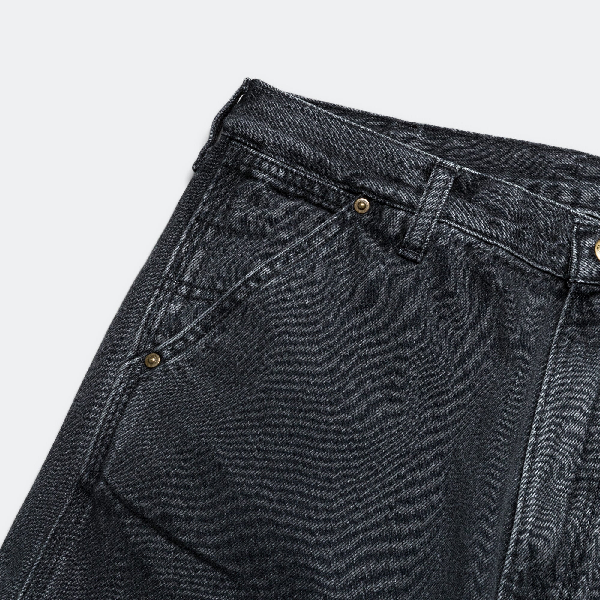 Dad's Fit Painter Pants - Black Denim Stone Wash - Image 4
