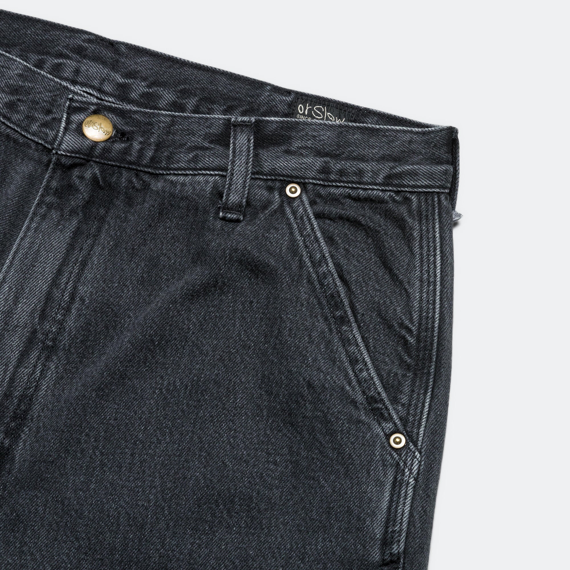 Dad's Fit Painter Pants - Black Denim Stone Wash - Image 5