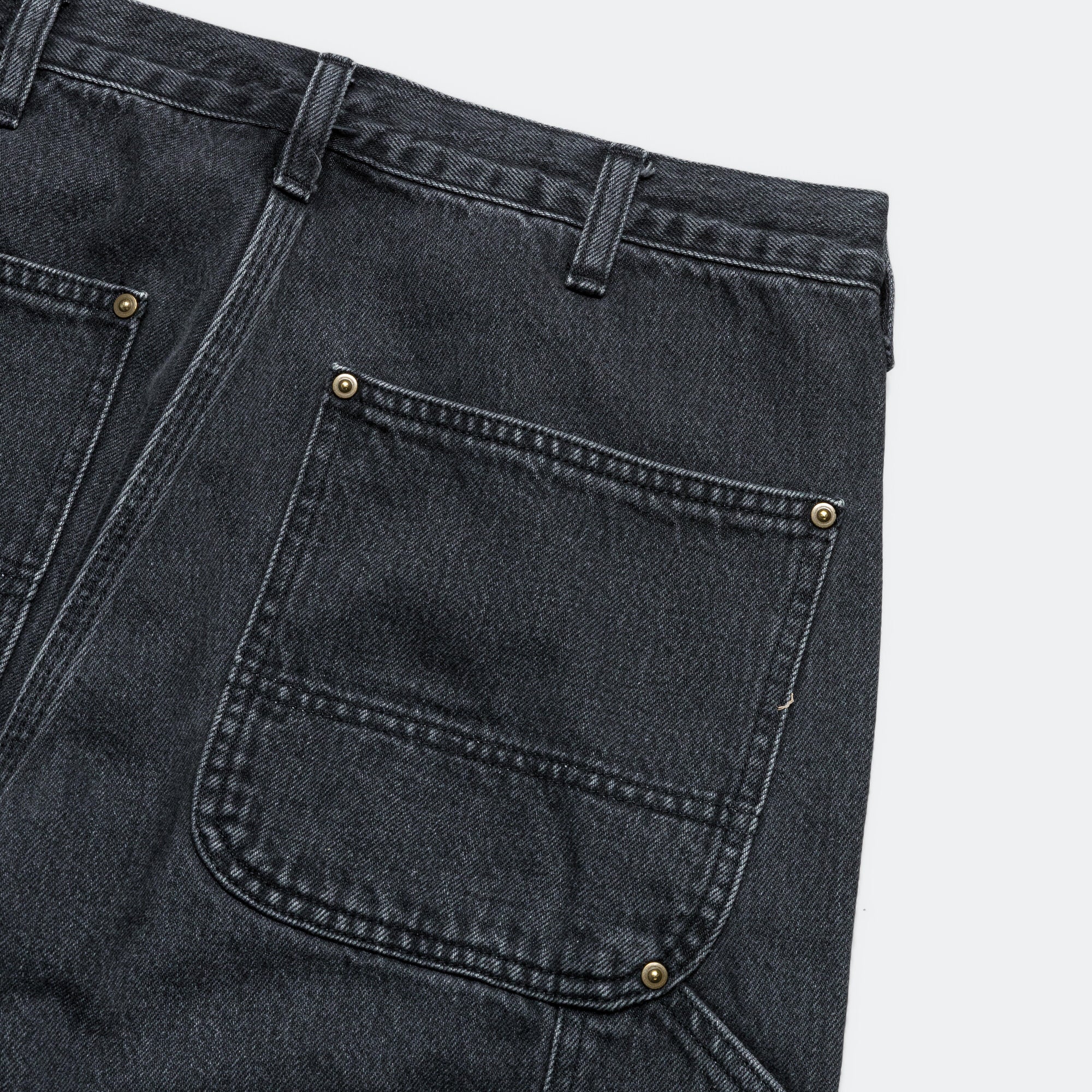 Dad's Fit Painter Pants - Black Denim Stone Wash - Image 6