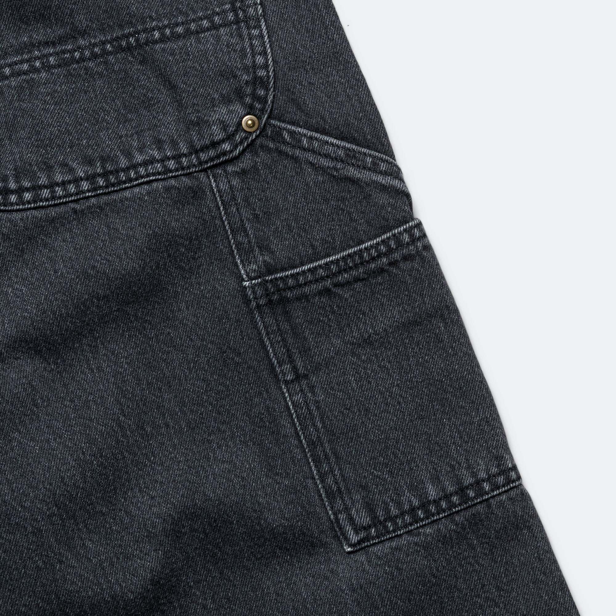 Dad's Fit Painter Pants - Black Denim Stone Wash - Image 7