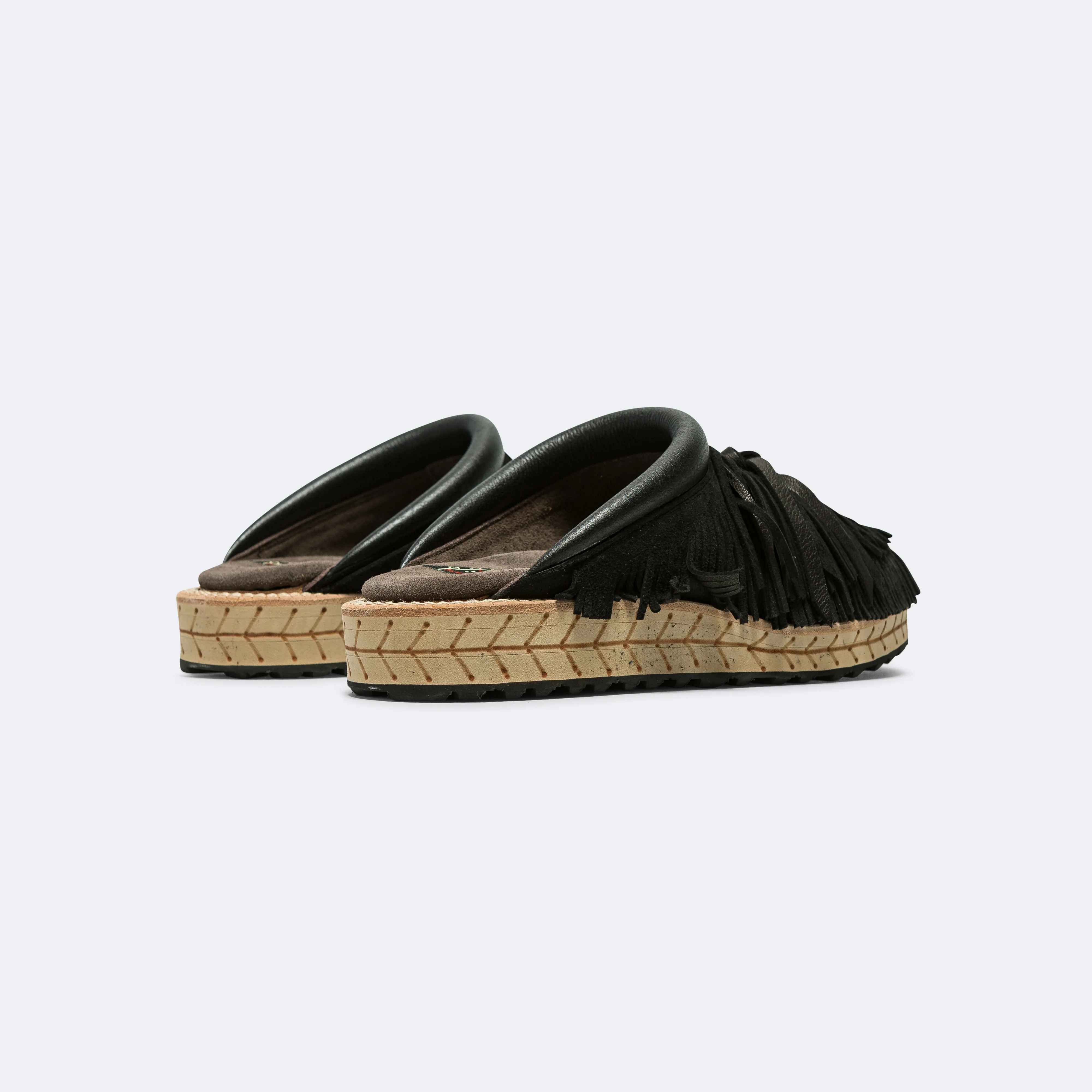 Deer Leather Pueblo Sabot - Black - Image 3