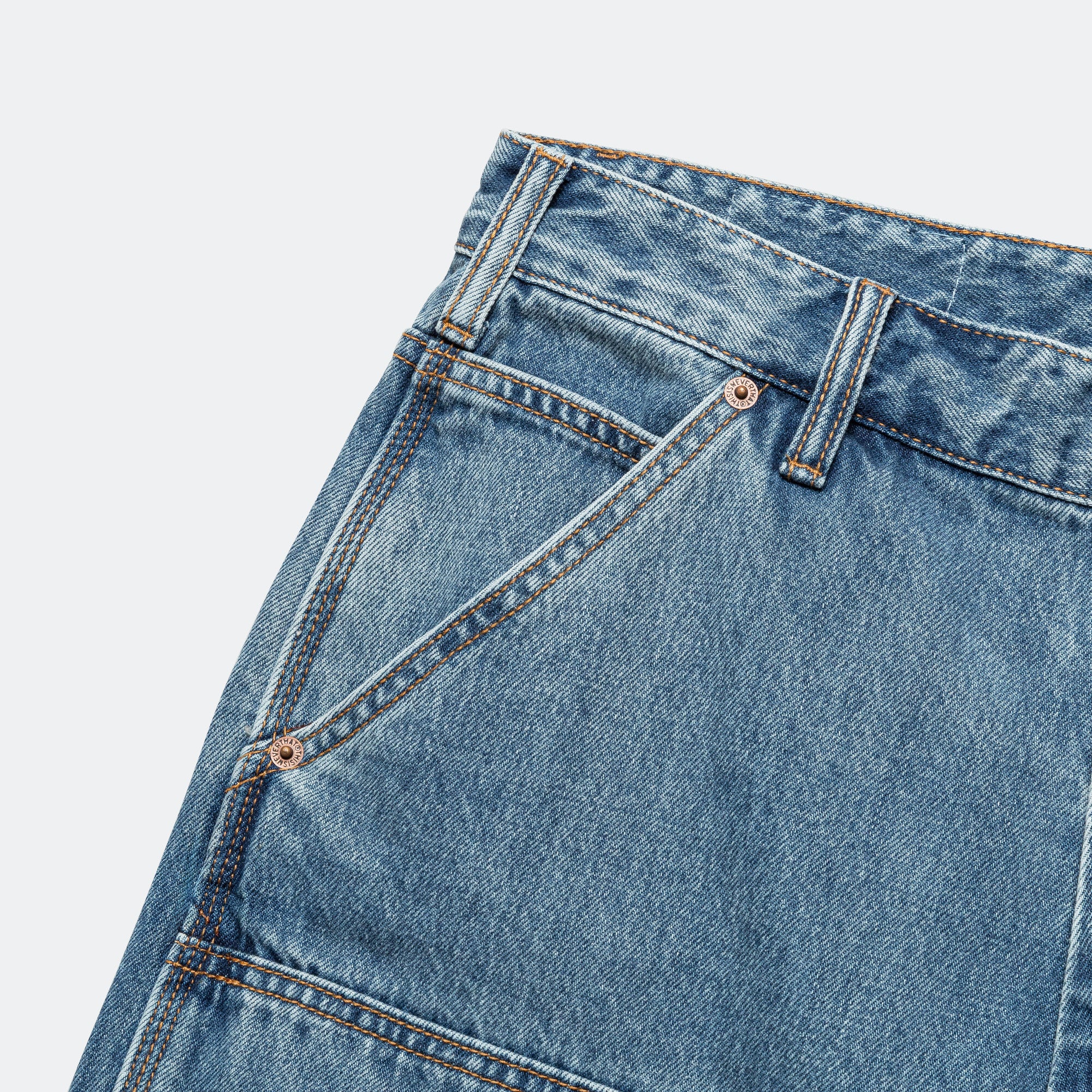 Denim Carpenter Pant - Washed Blue - Image 3