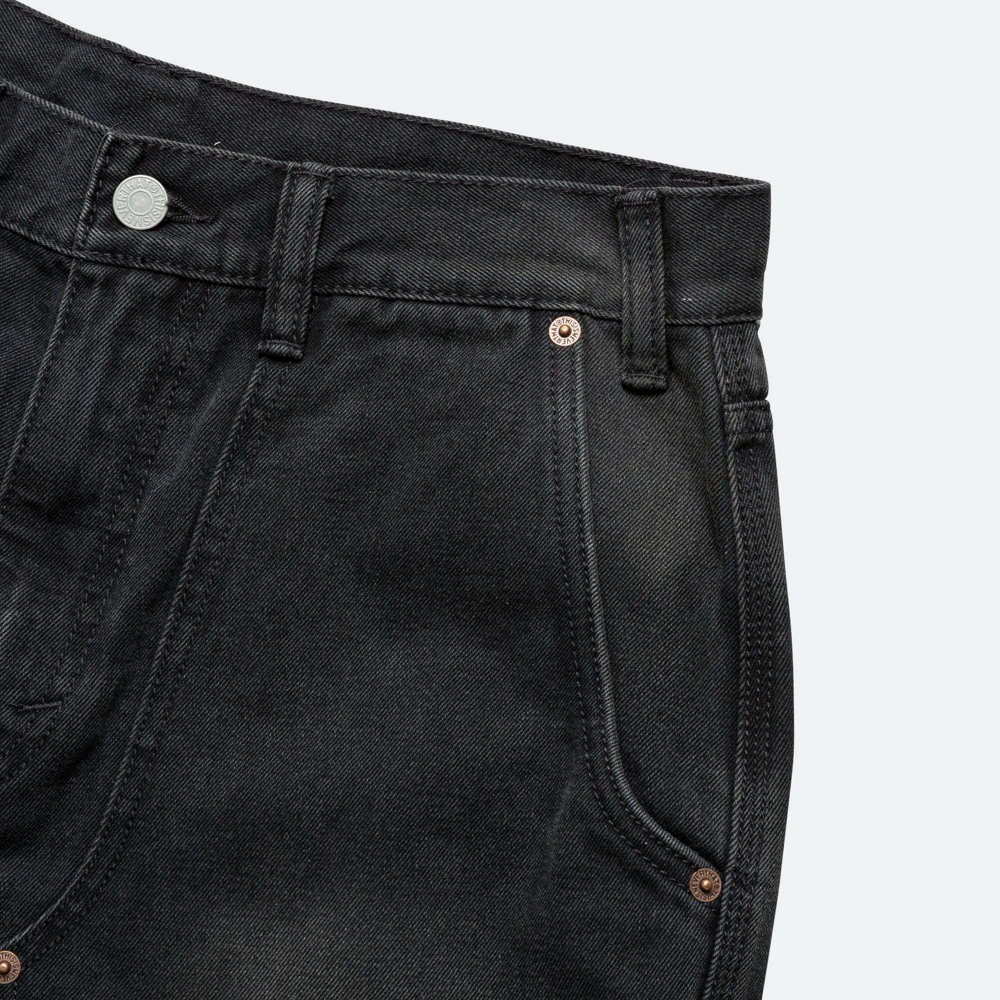 Denim Carpenter Short - Black - Image 3