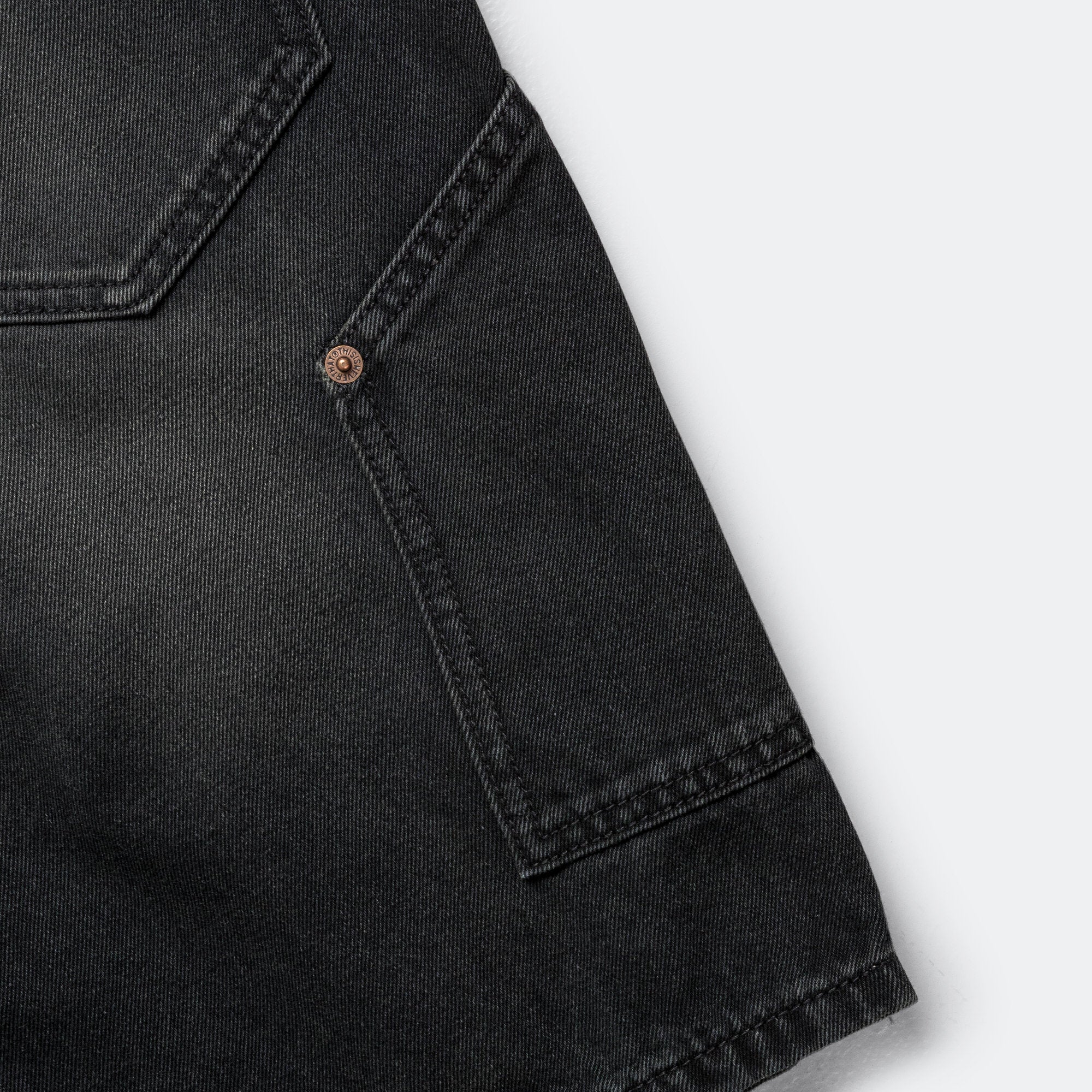 Denim Carpenter Short - Black - Image 6