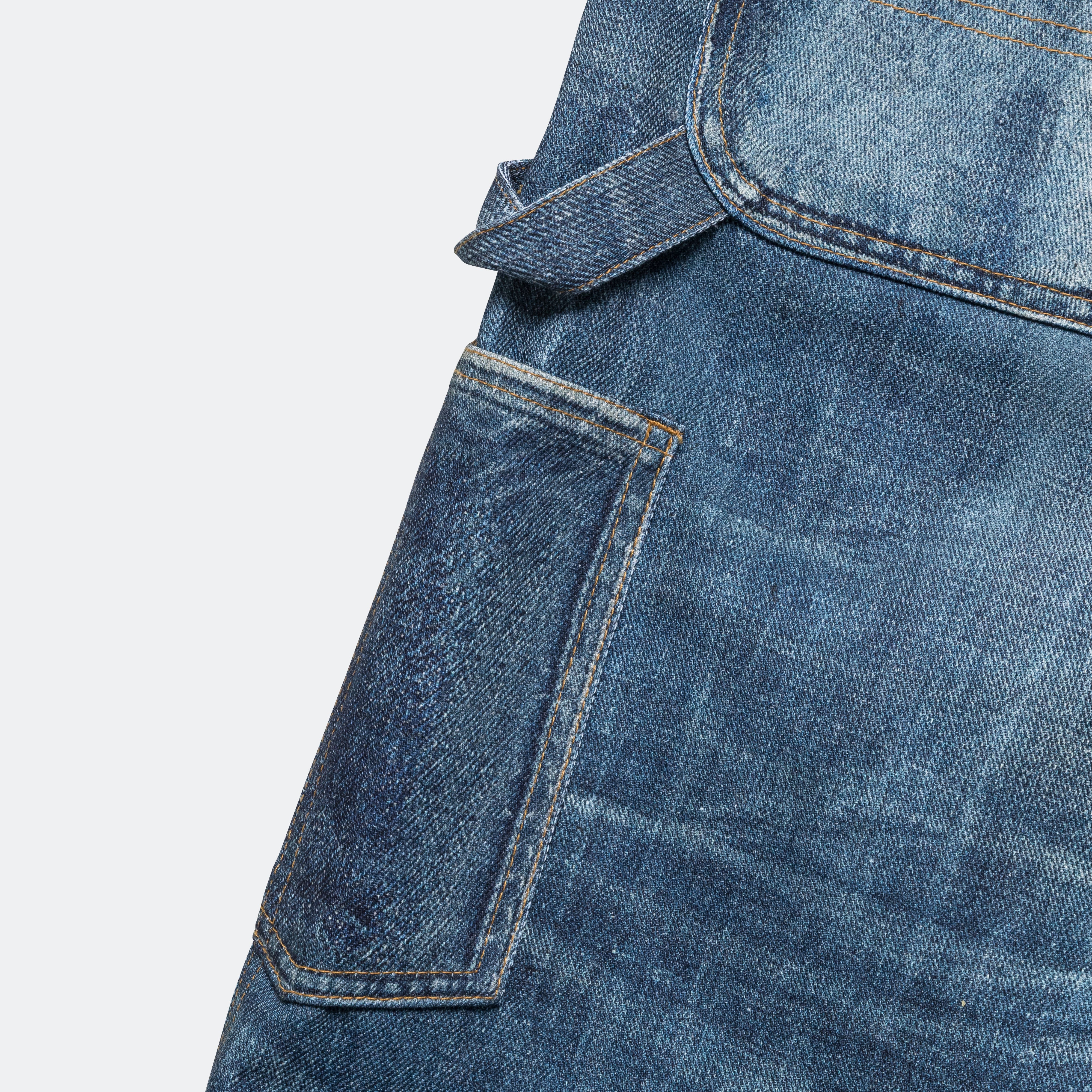 Denim Double Knee Shorts - Blue - Image 9