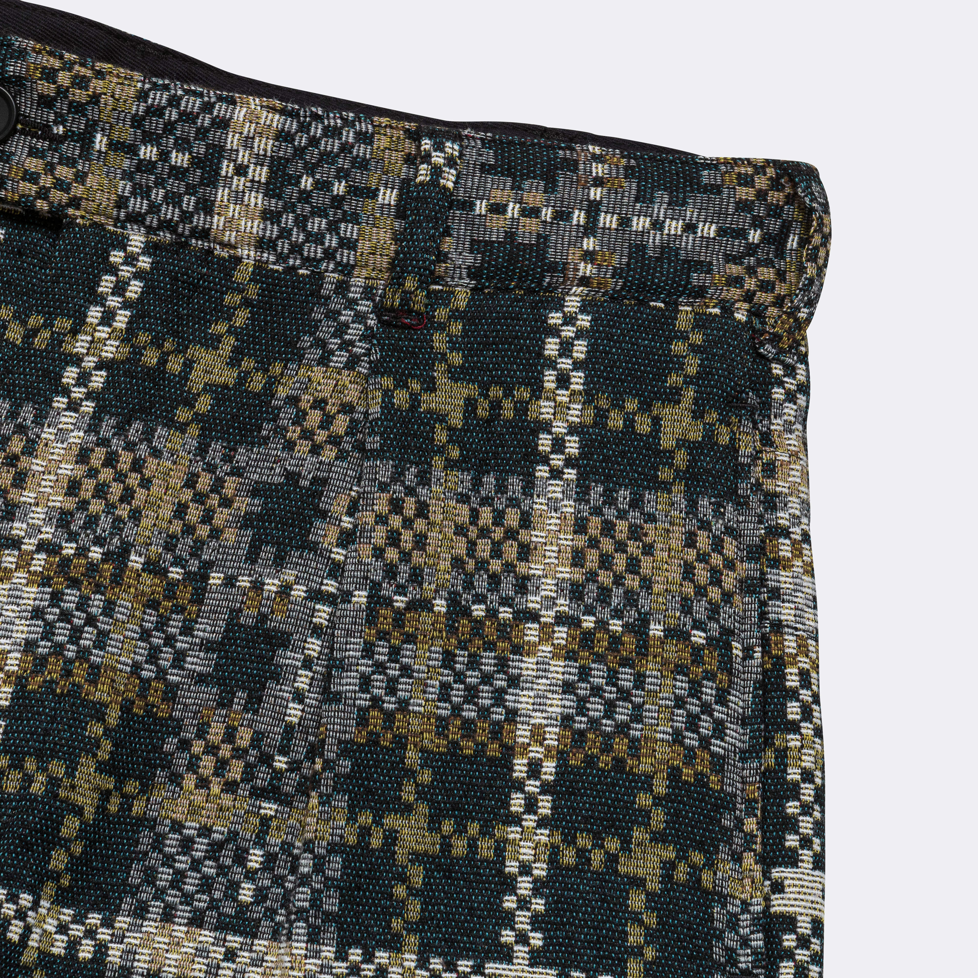 Carlyle Pant - Black/Tan Cotton Acrylic Old Plaid - Image 3