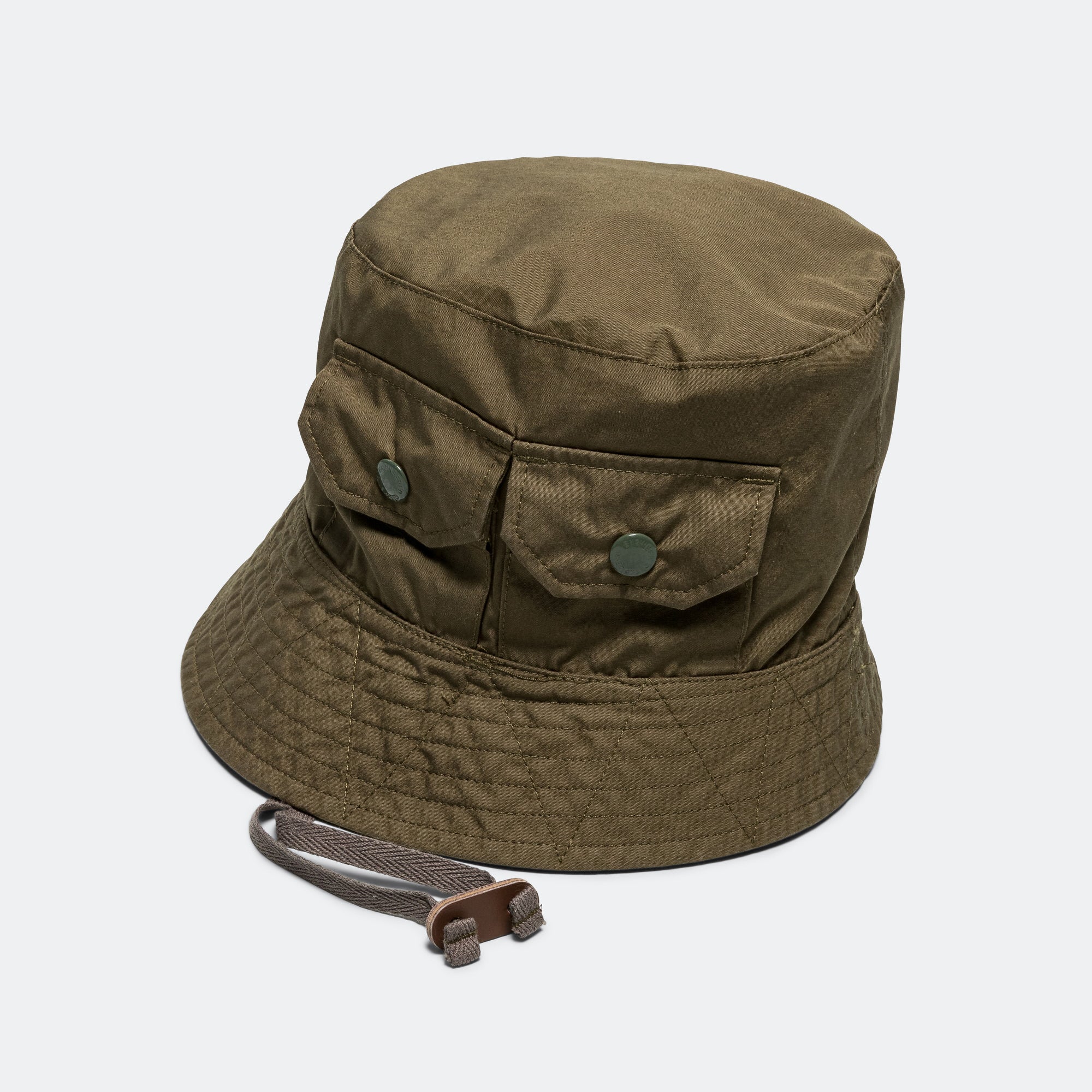 Explorer Hat - Olive Coated Cotton Cloth - Image 3