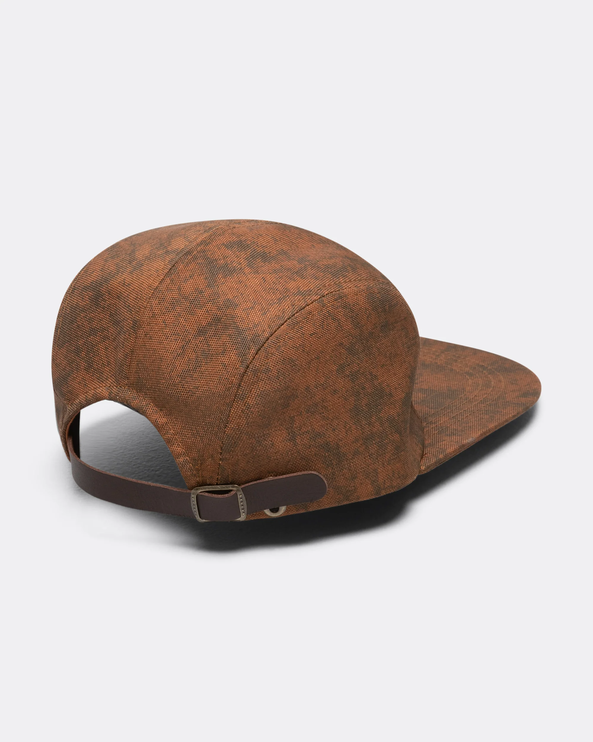 Fishing Cap Nylon Oxford Pigment Print - Brown - Image 3