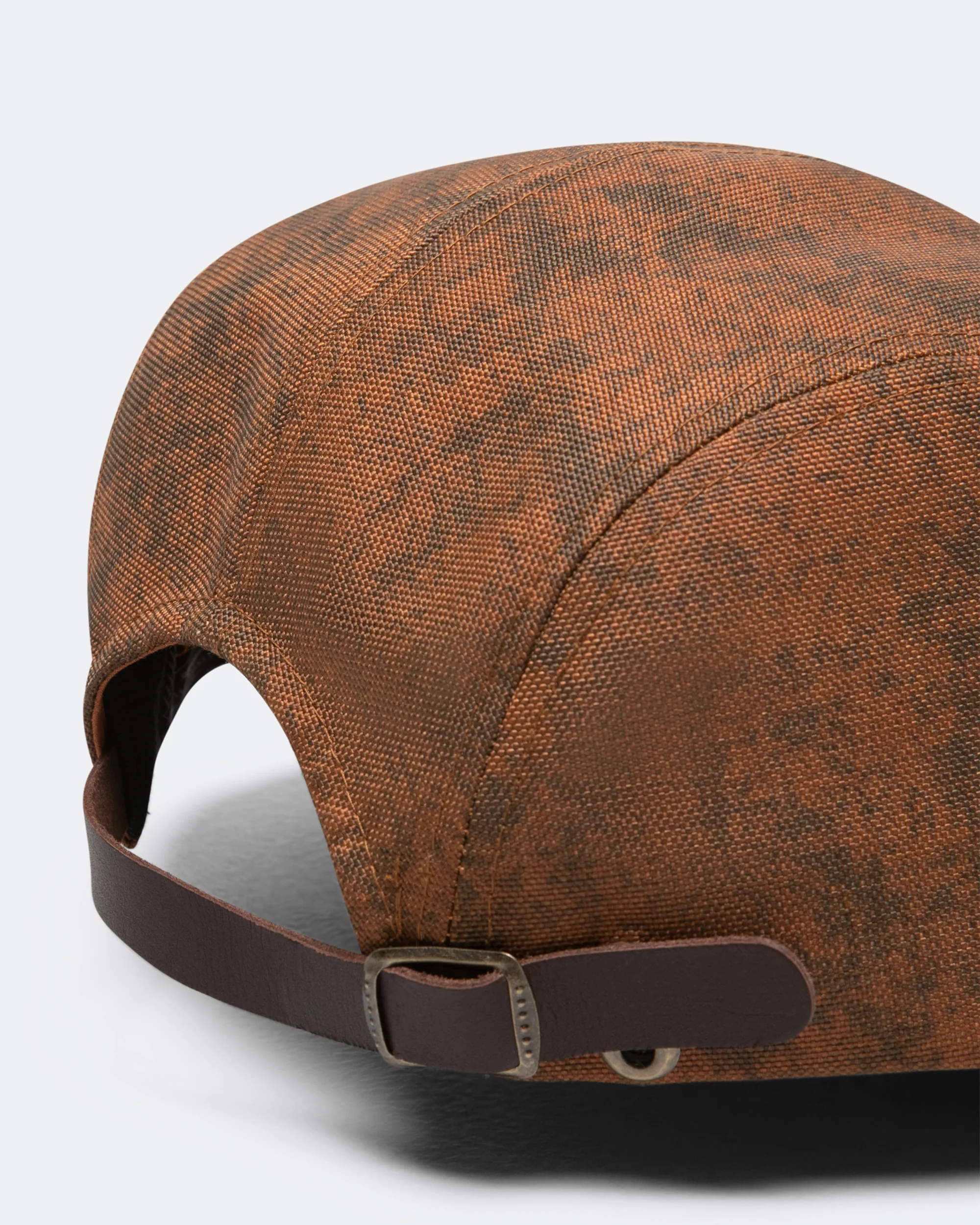 Fishing Cap Nylon Oxford Pigment Print - Brown - Image 4