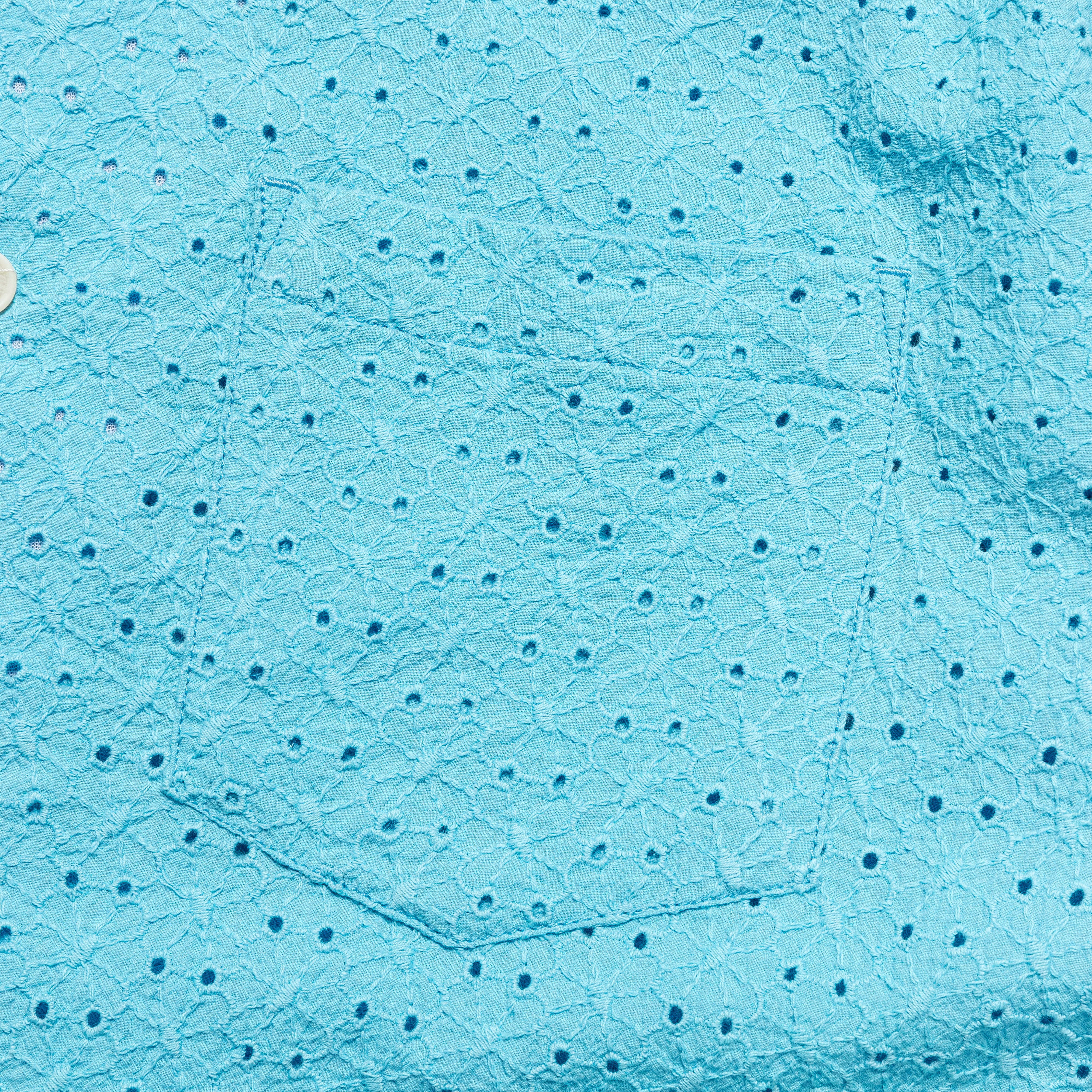 Floral Eyelet SS Camp - Indigo - Image 3