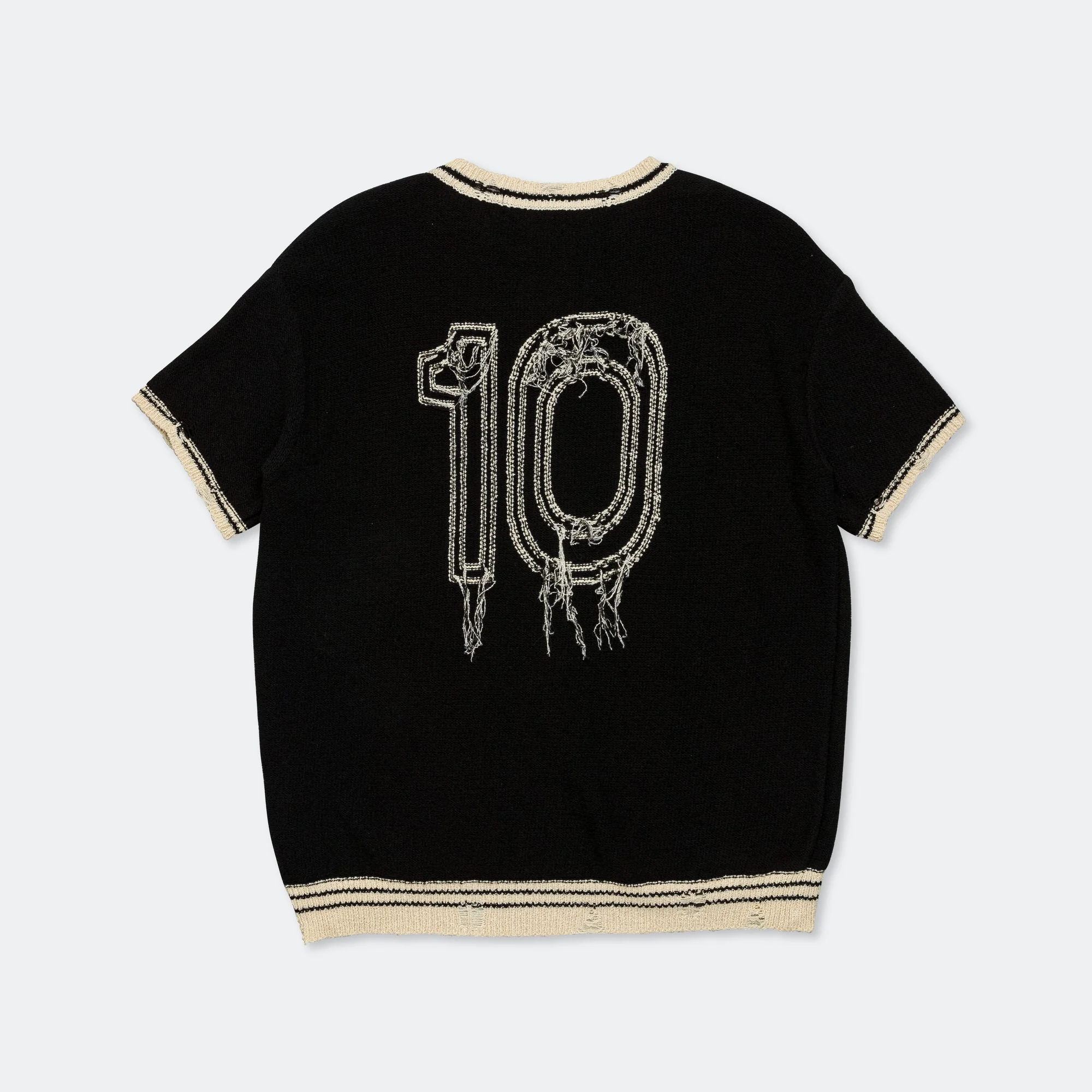 Football Short Sleeve Sweater - Black - Image 2