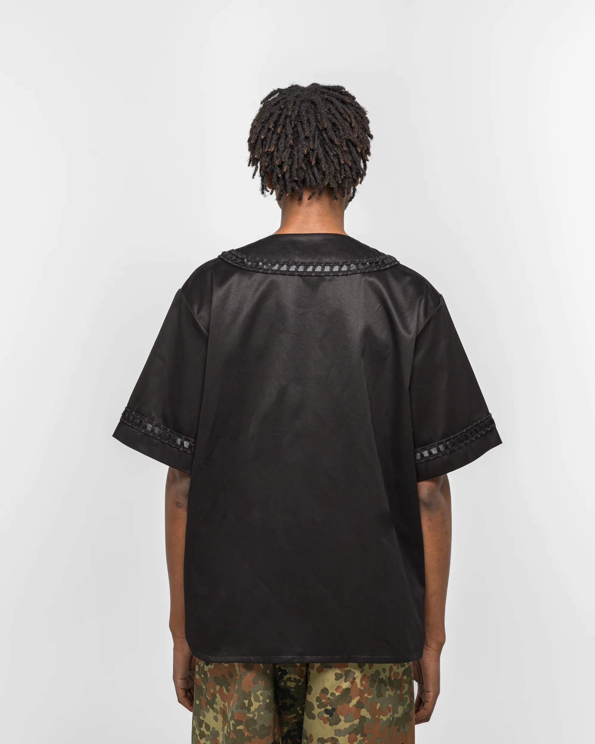 Braided Baseball Shirt - Black - Image 4